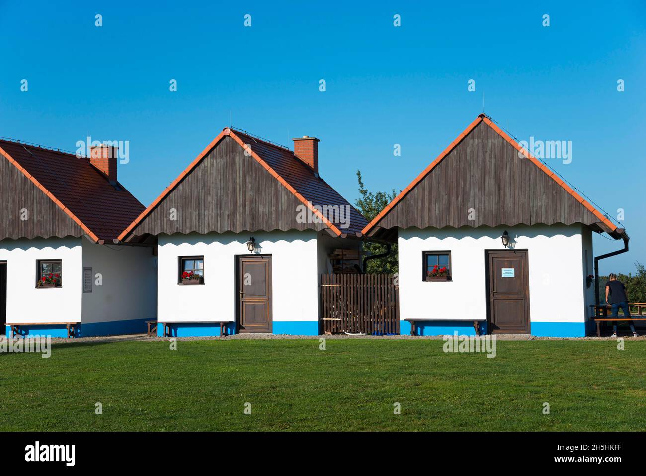 Museum with 19th century Slovak village, Bukovany, Kyjov, South Moravian Region, Czech Republic Stock Photo