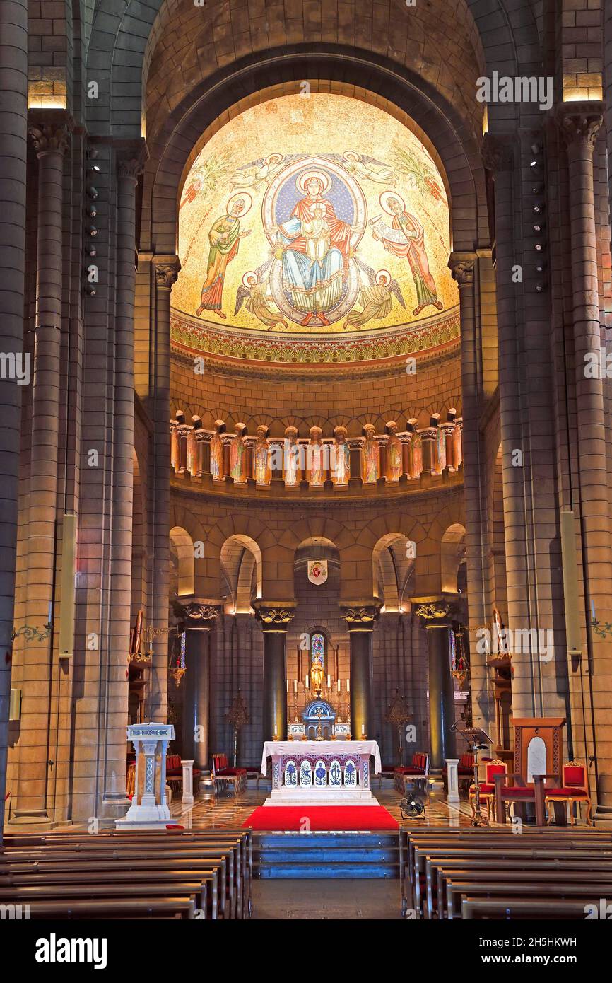 Chancel, Notre-Dame-Immaculee Cathedral, Monaco-Ville, Monaco, Cote d ...