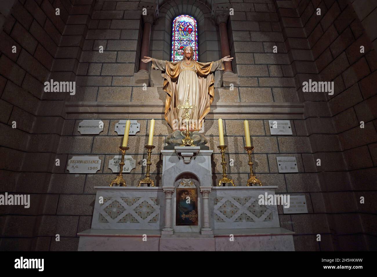 Sacre Coeur de Jesus, Notre-Dame-Immaculee Cathedral, Monaco-Ville, Monaco, Cote d'Azur Stock Photo