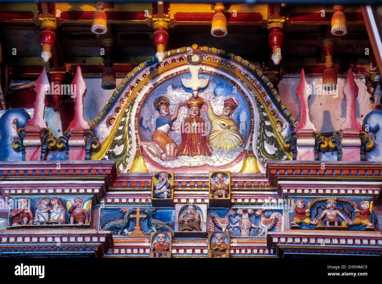 Mural paintings and wooden carvings in St.Mary's knanaya church