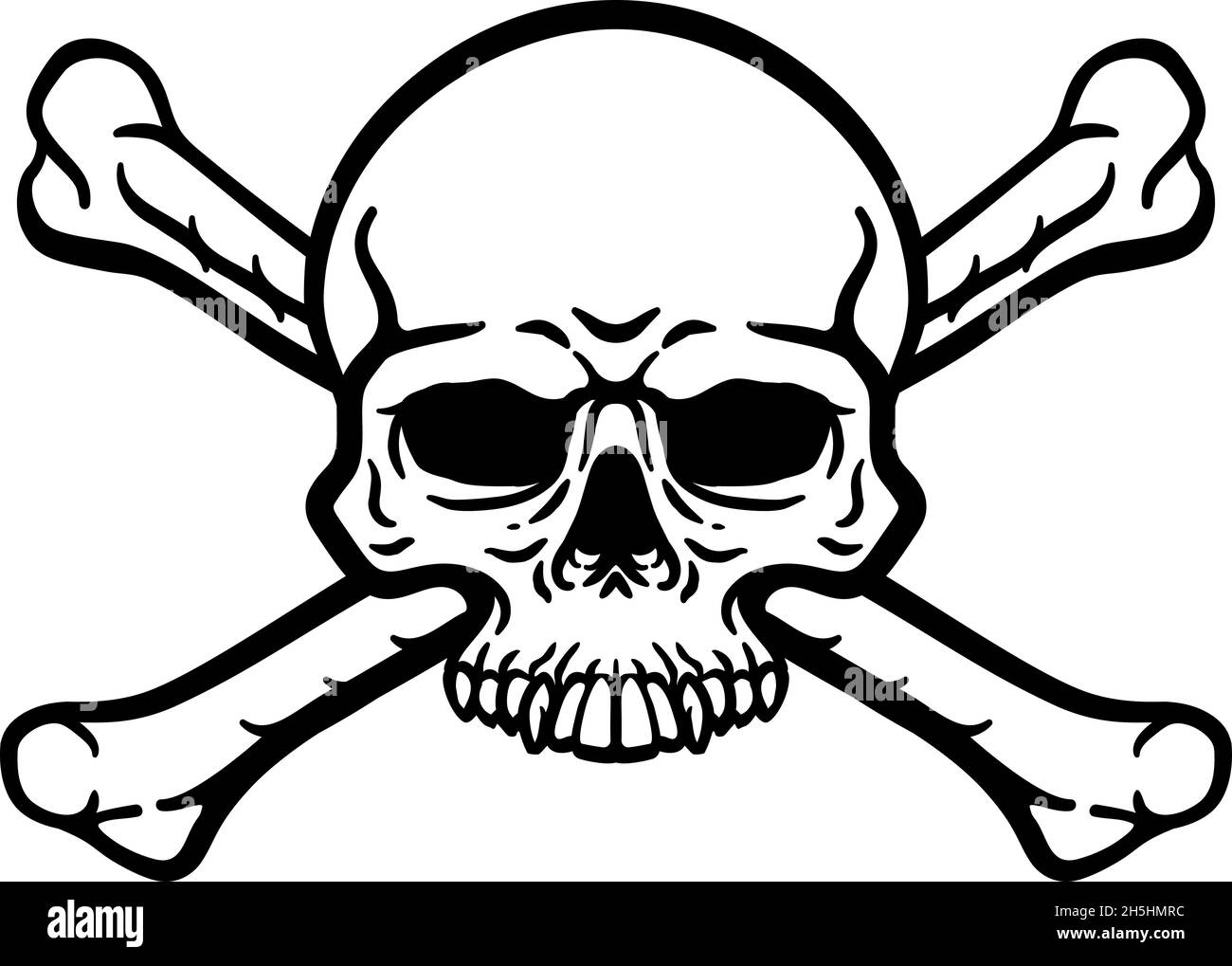 Skull And Crossbones Cross Bones Stock Vector Image & Art Alamy
