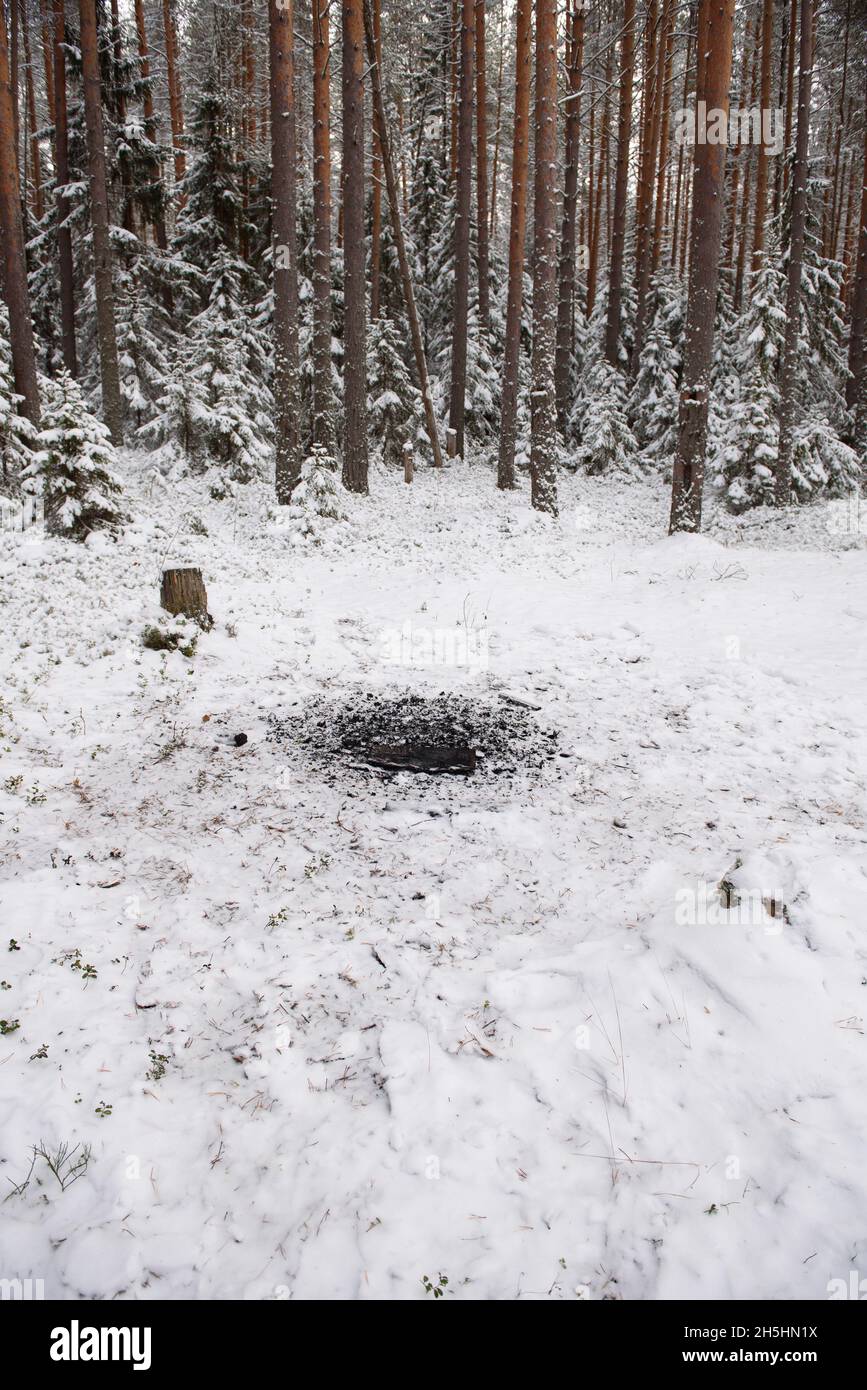 Human traces snow landscape hi-res stock photography and images - Alamy