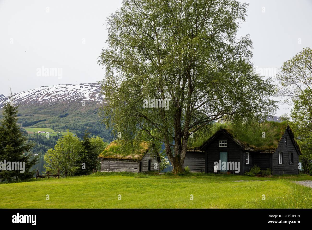 Farm, Jolstravatnet, Sogna og Fjordane, Norway Stock Photo