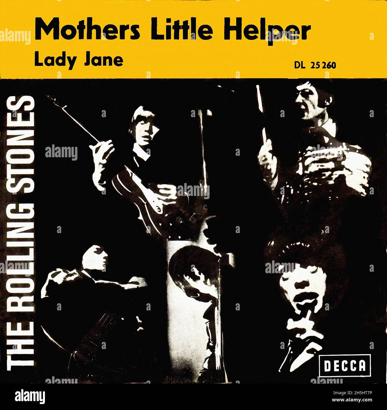 Vintage single record cover - 1966 - Rolling Stones - Mothers Little Helper  Stock Photo - Alamy