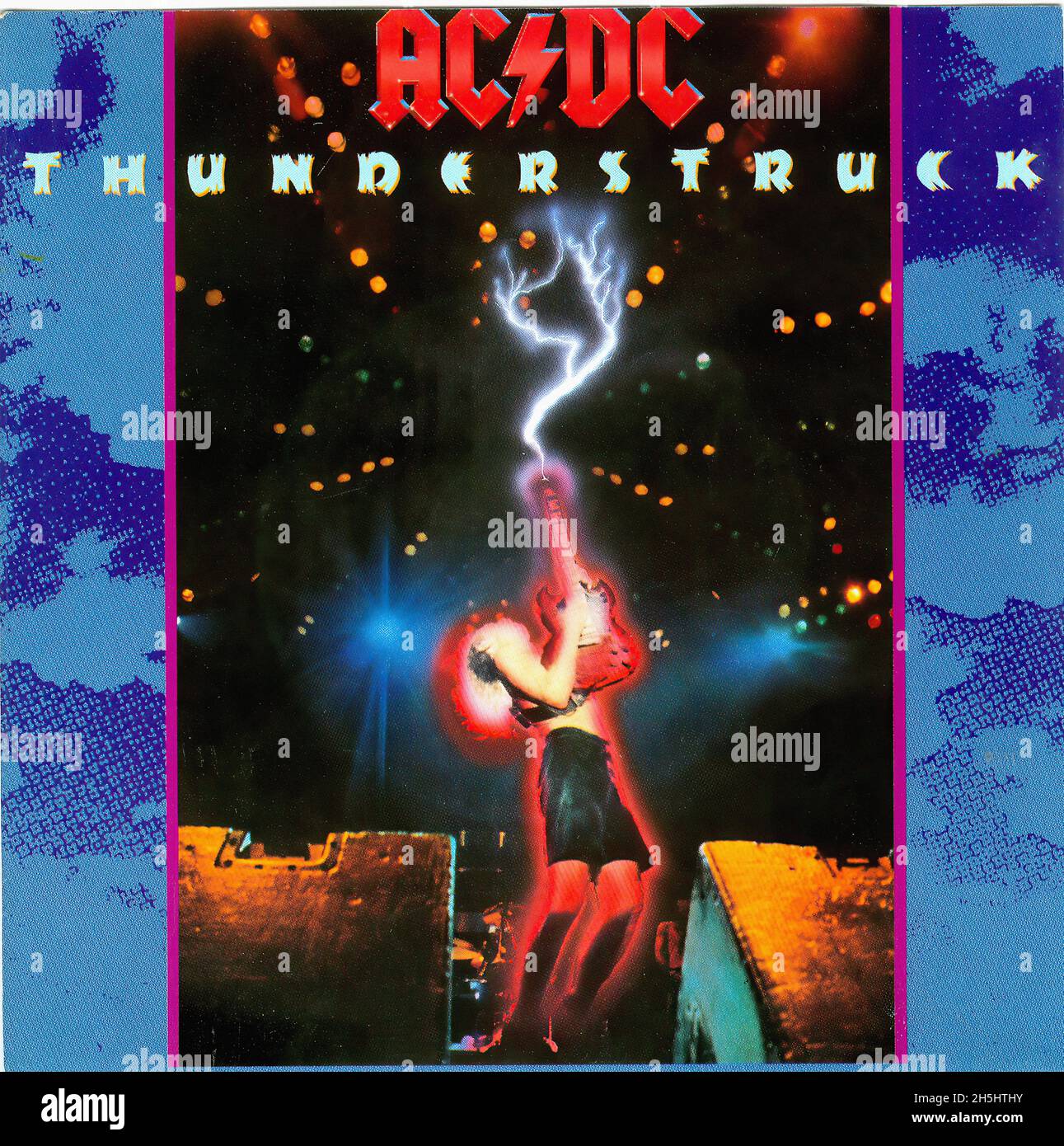 Vintage single record cover - AC-DC - Thunderstruck - D - 1990 Stock Photo  - Alamy
