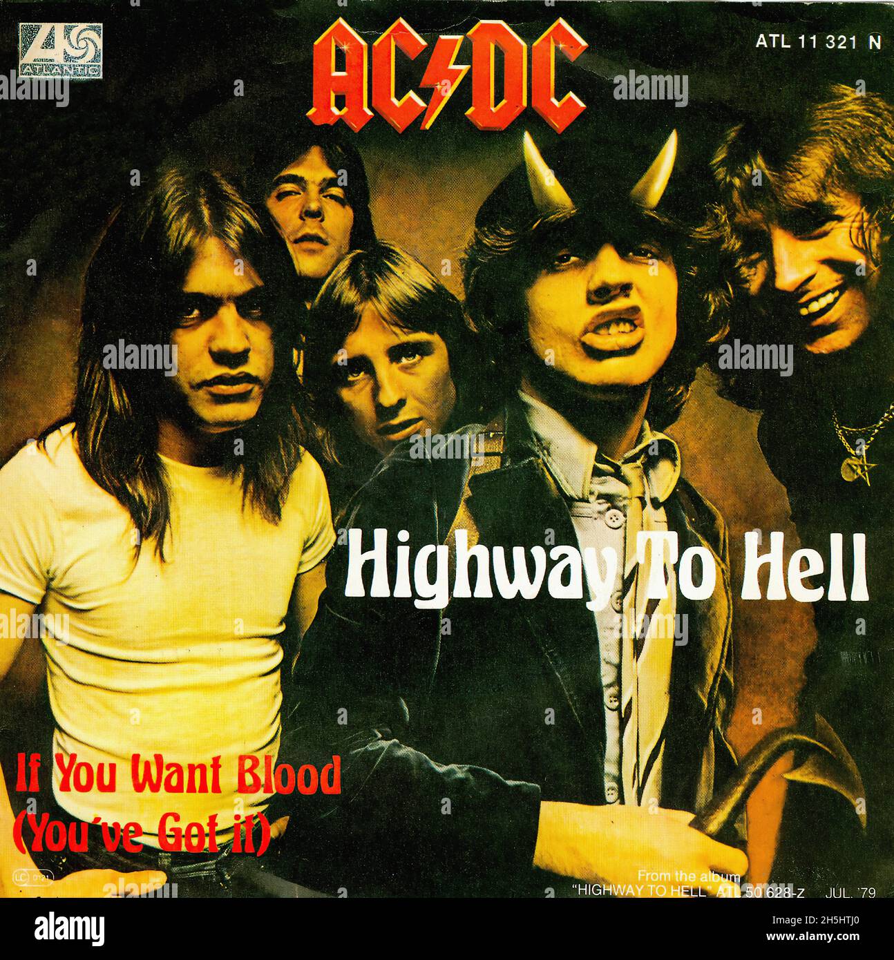Vintage single record cover - AC-DC - Highway To Hell - D - 1979 Stock  Photo - Alamy