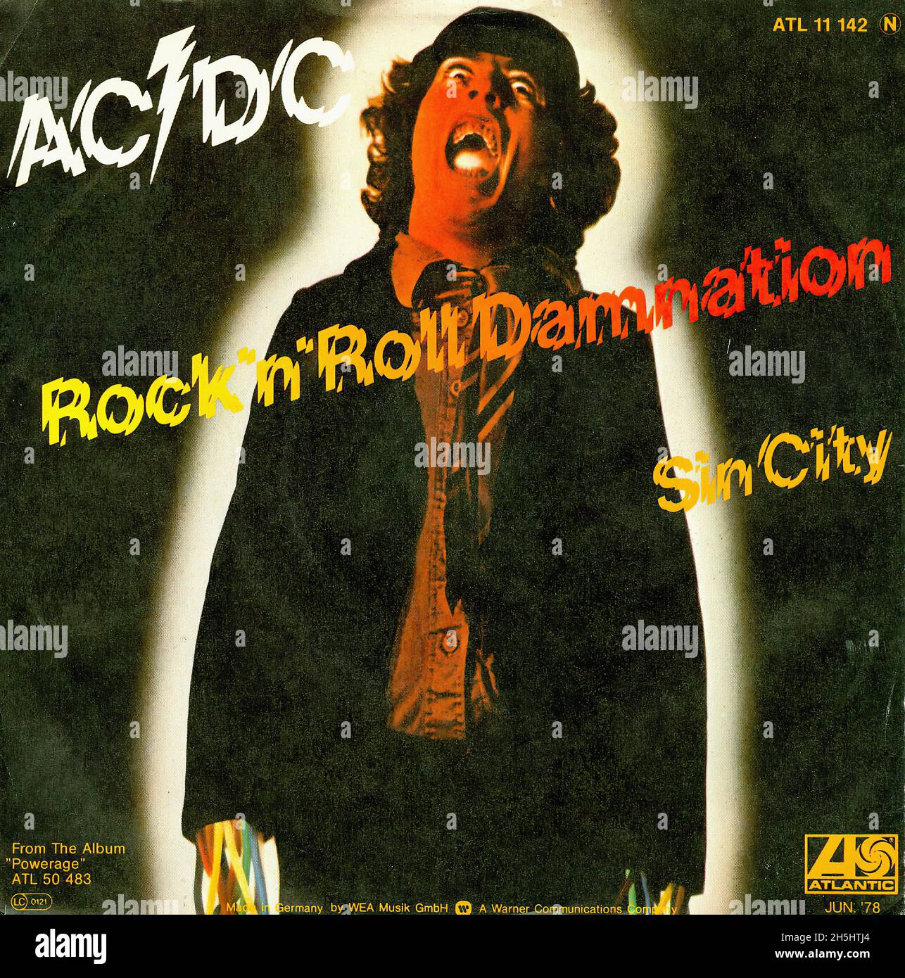 Vintage single record cover - AC-DC - Highway To Hell - D - 1979