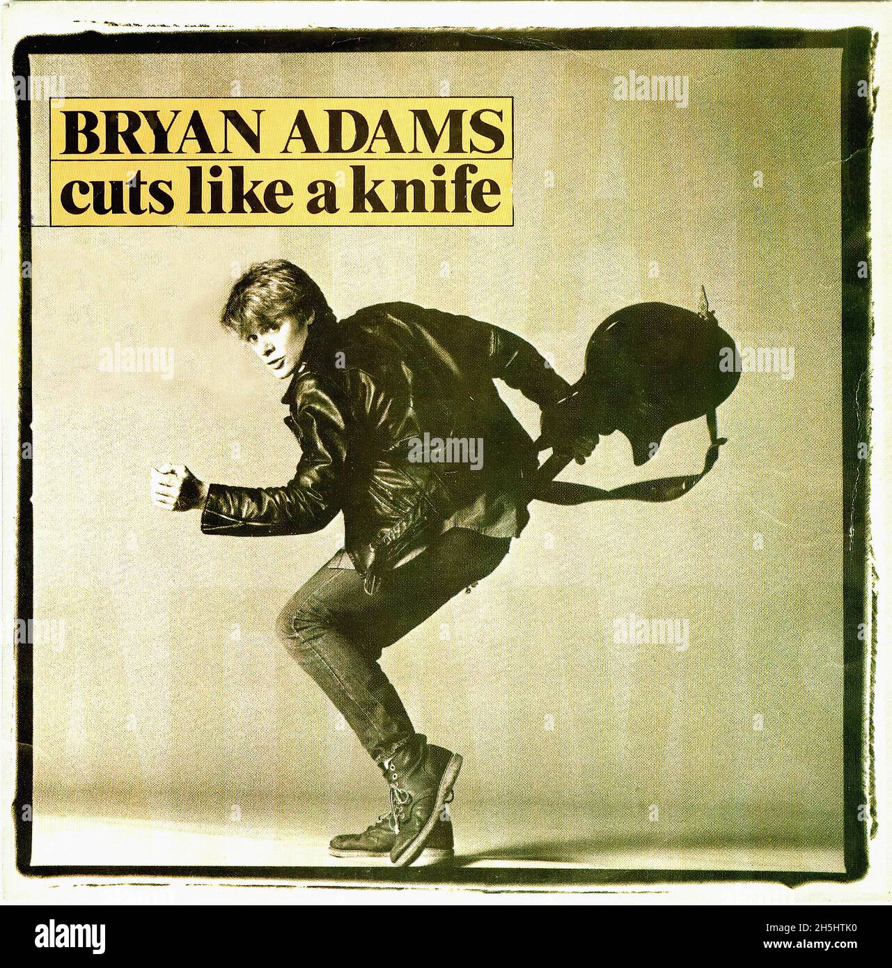 Vintage single record cover Adams, Bryan Cuts Like A Knife D 1983 02 Stock Photo Alamy