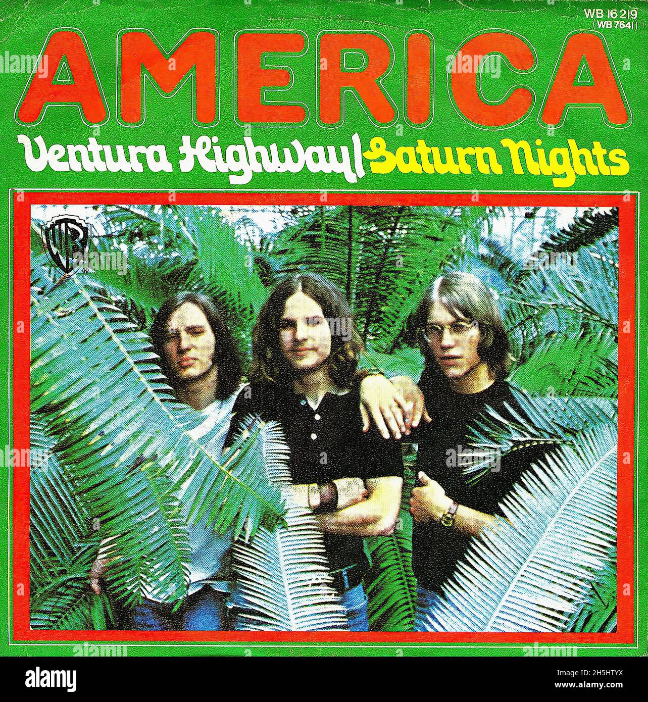 Vintage single record cover America Ventura Highway D 1972