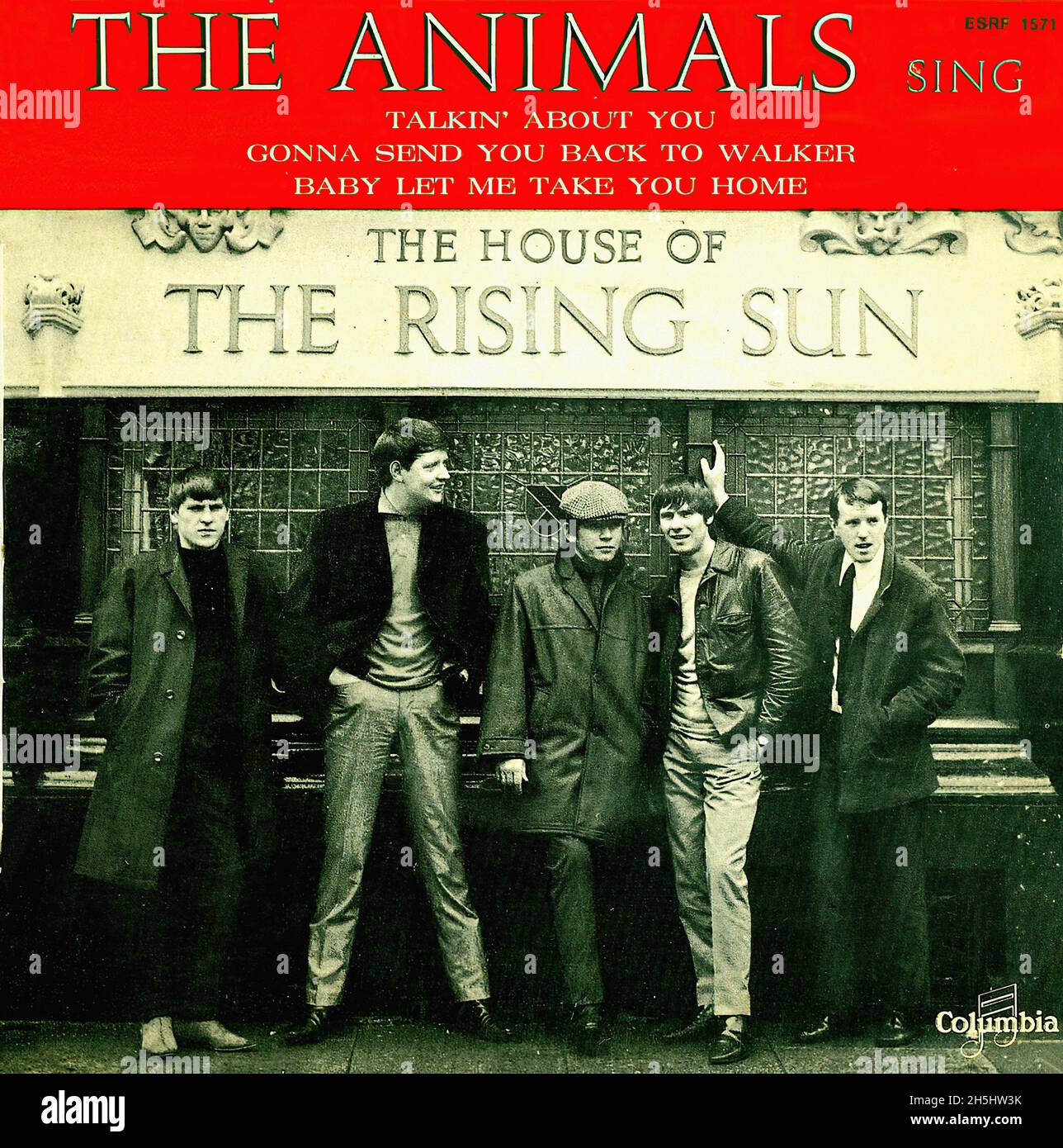 Vintage single record cover animals the the house of the rising