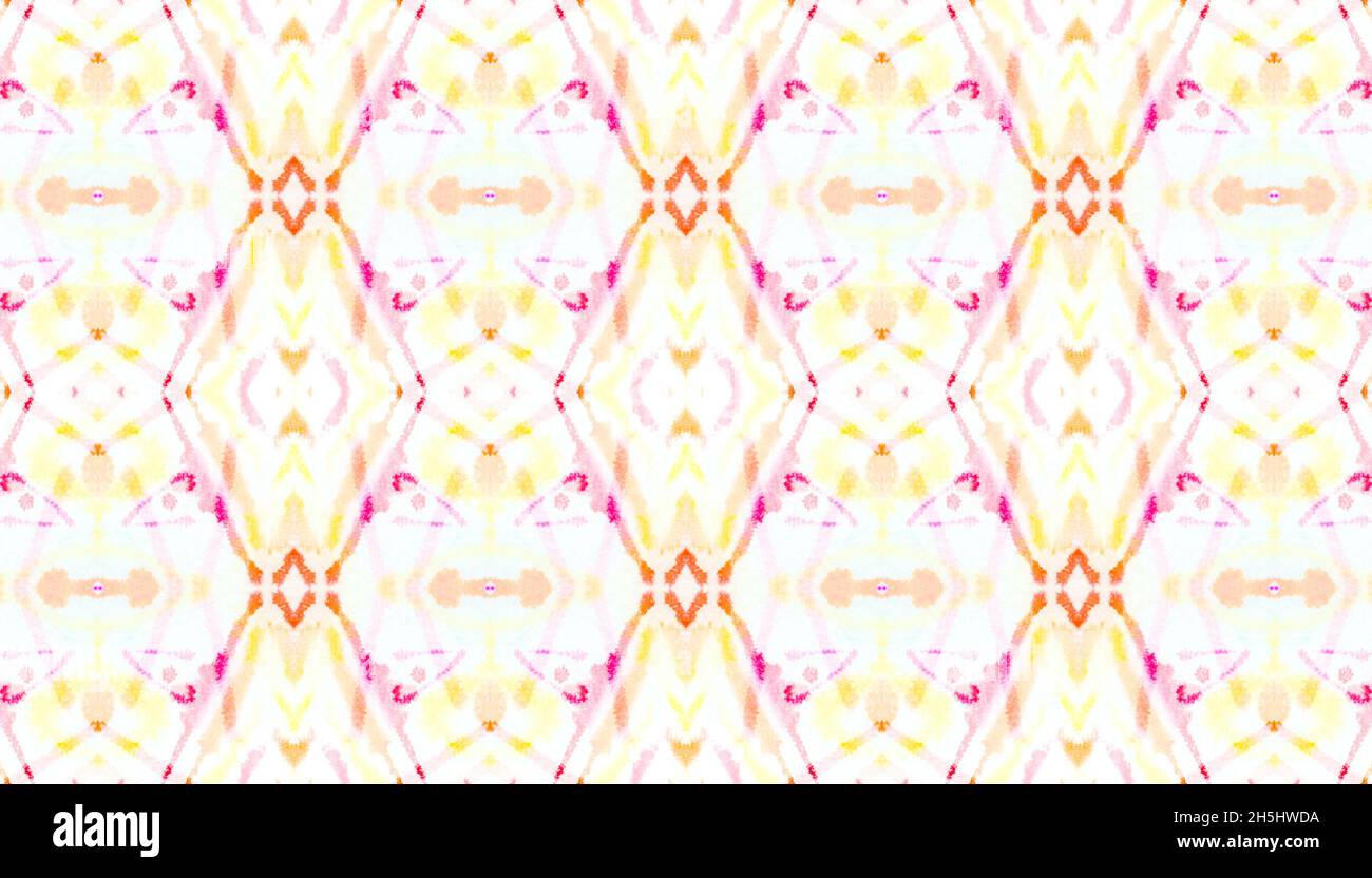 Watercolr Kaleidoscope Pattern. Stock Photo