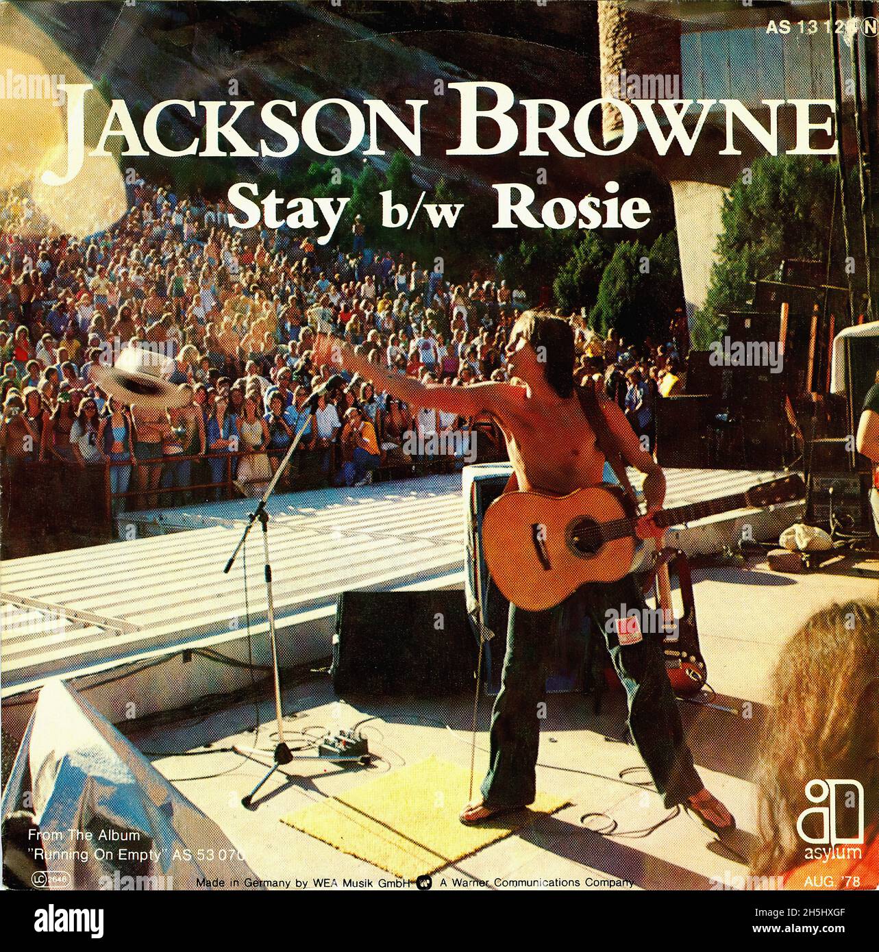 Vintage single record cover - Browne. Jackson - Stay - D