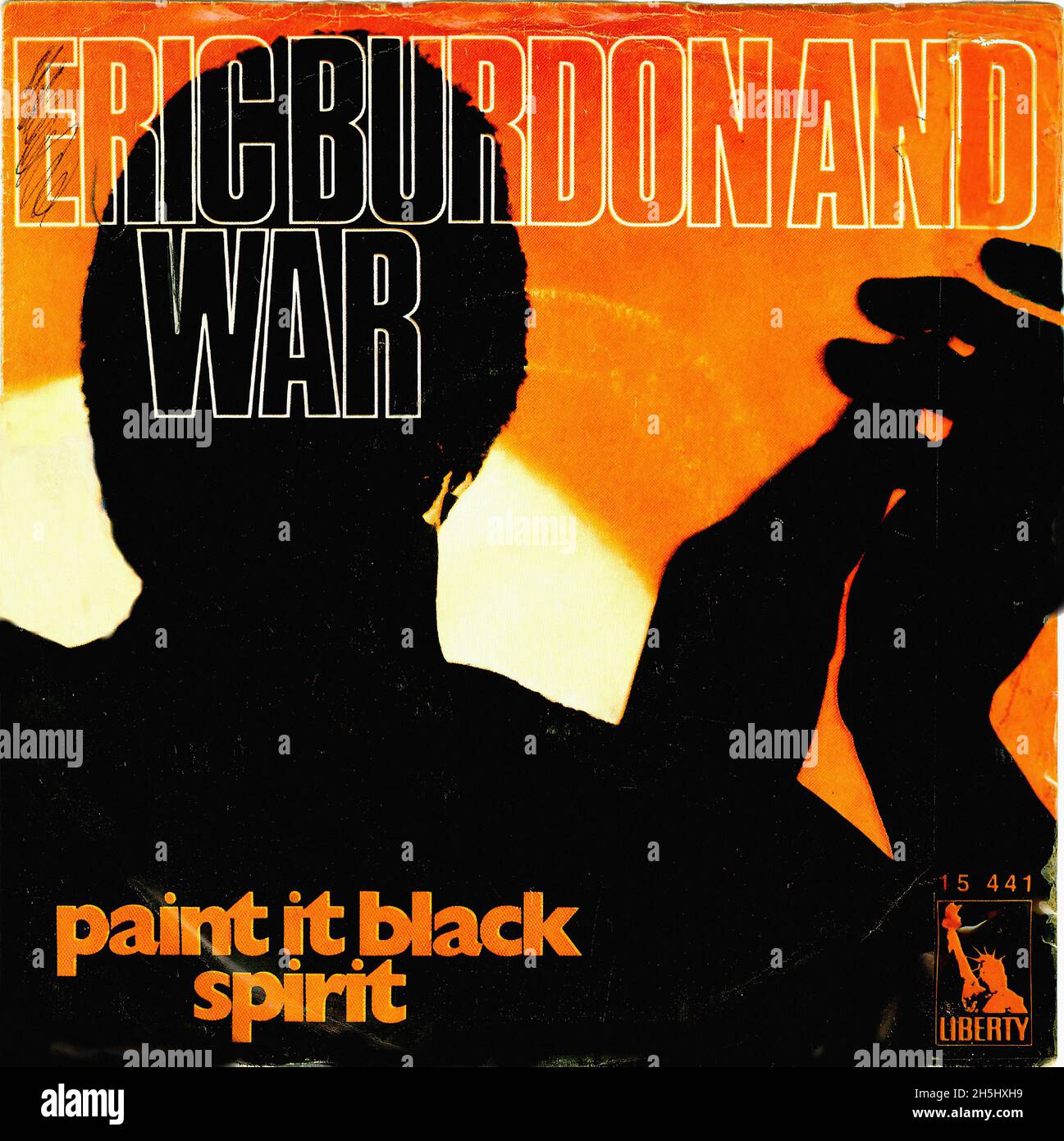 Vintage single record cover Burdon, Eric & War Paint It Black D