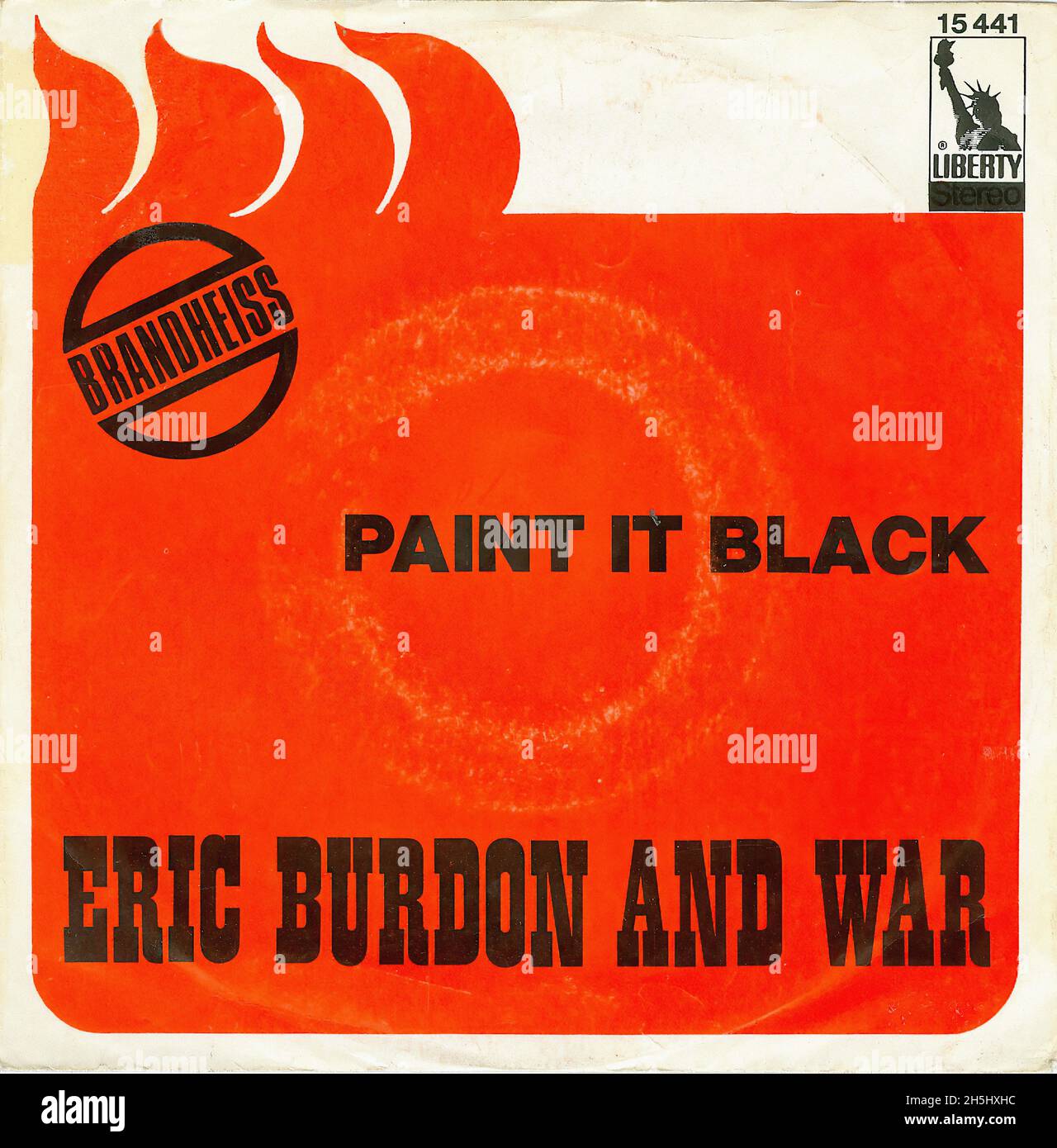 Vintage single record cover Burdon, Eric & War Paint It Black D