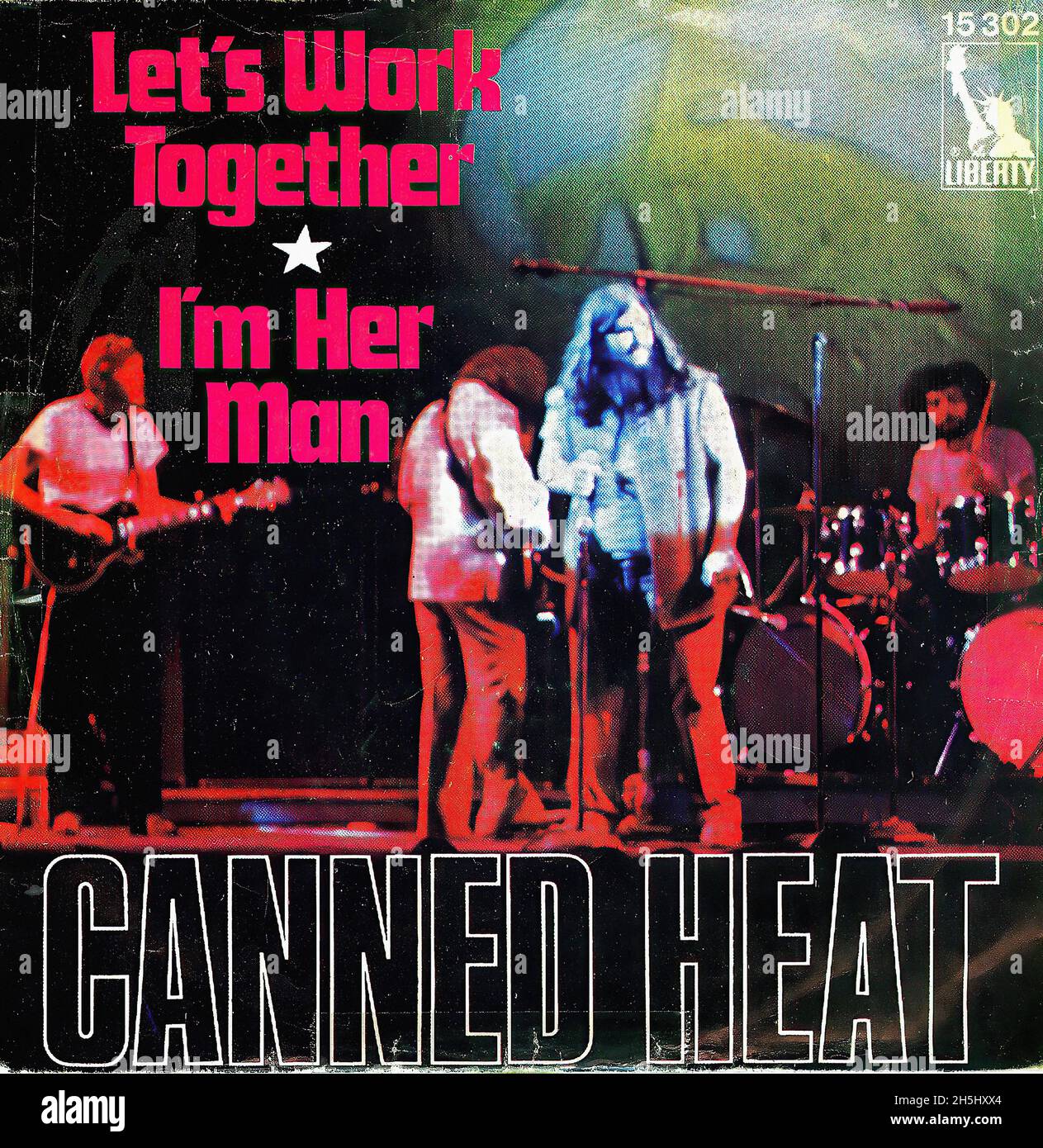 Vintage single record cover canned heat let s work together d