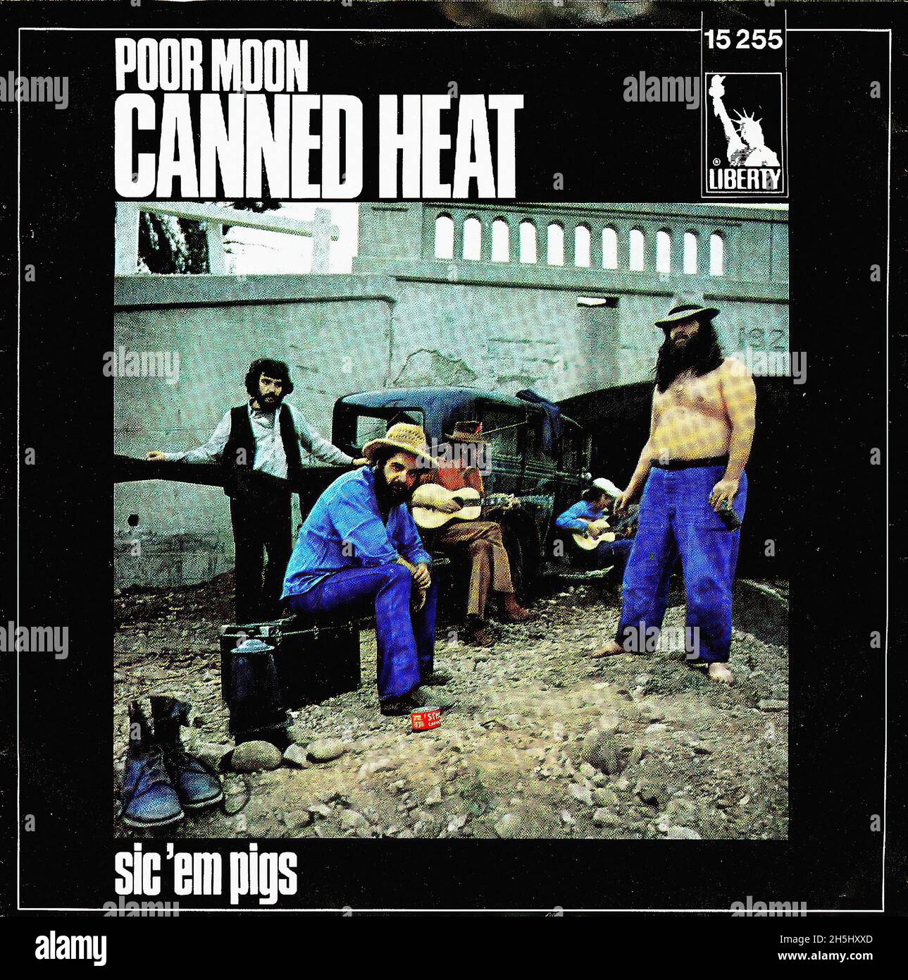 Vintage single record cover Canned Heat Poor Moon D 1969 Stock Photo Alamy