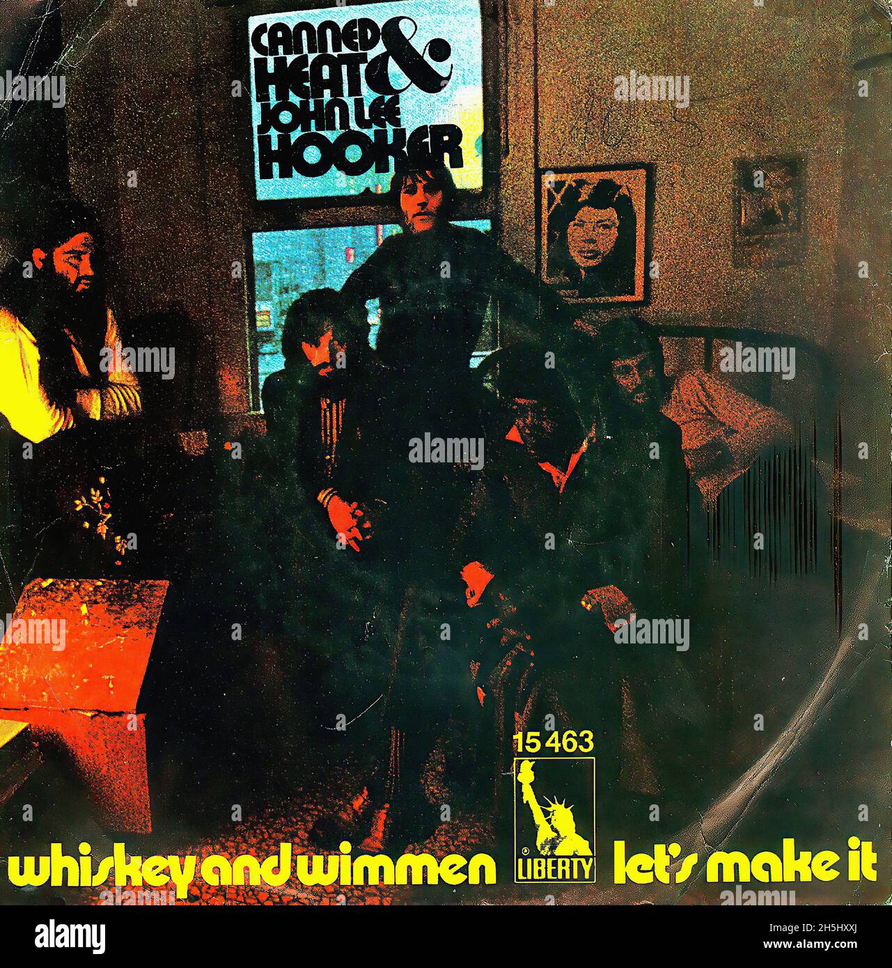 Vintage single record cover Canned Heat & John Lee Hooker Whiskey