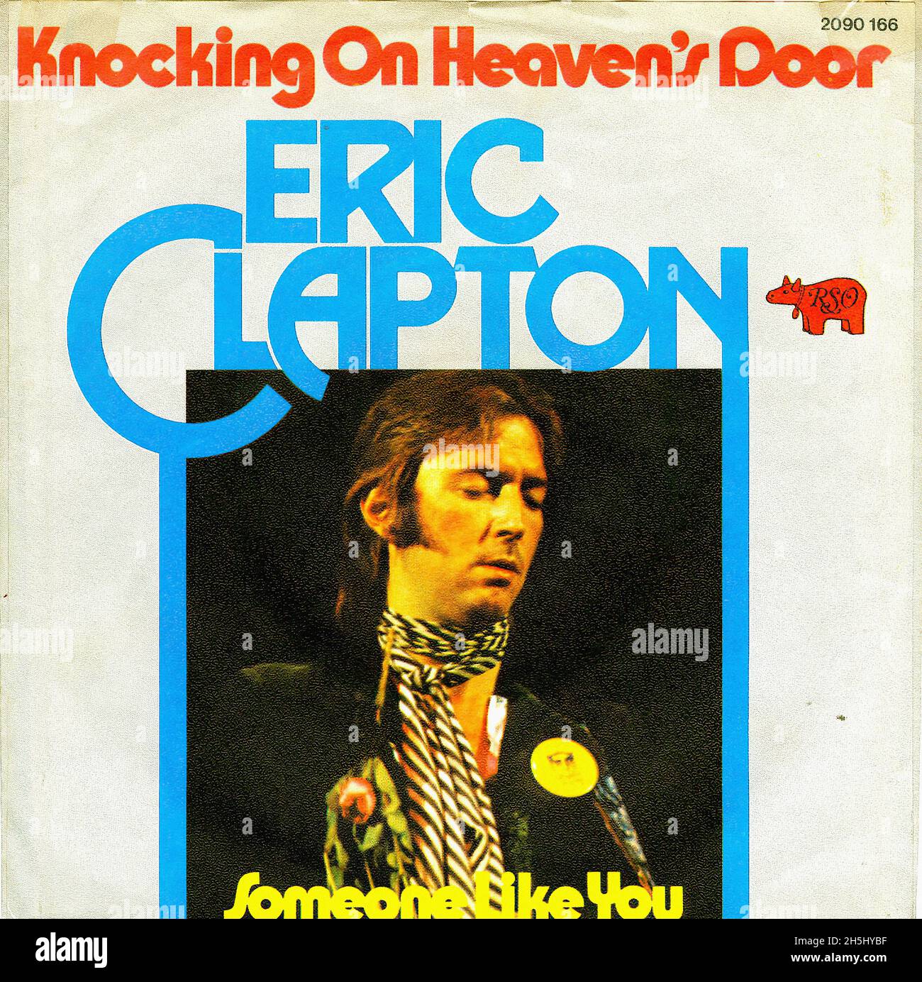 Vintage single record cover - Clapton, Eric - 4 - Knocking On Heaven's Door - D - 1975 Stock Photo