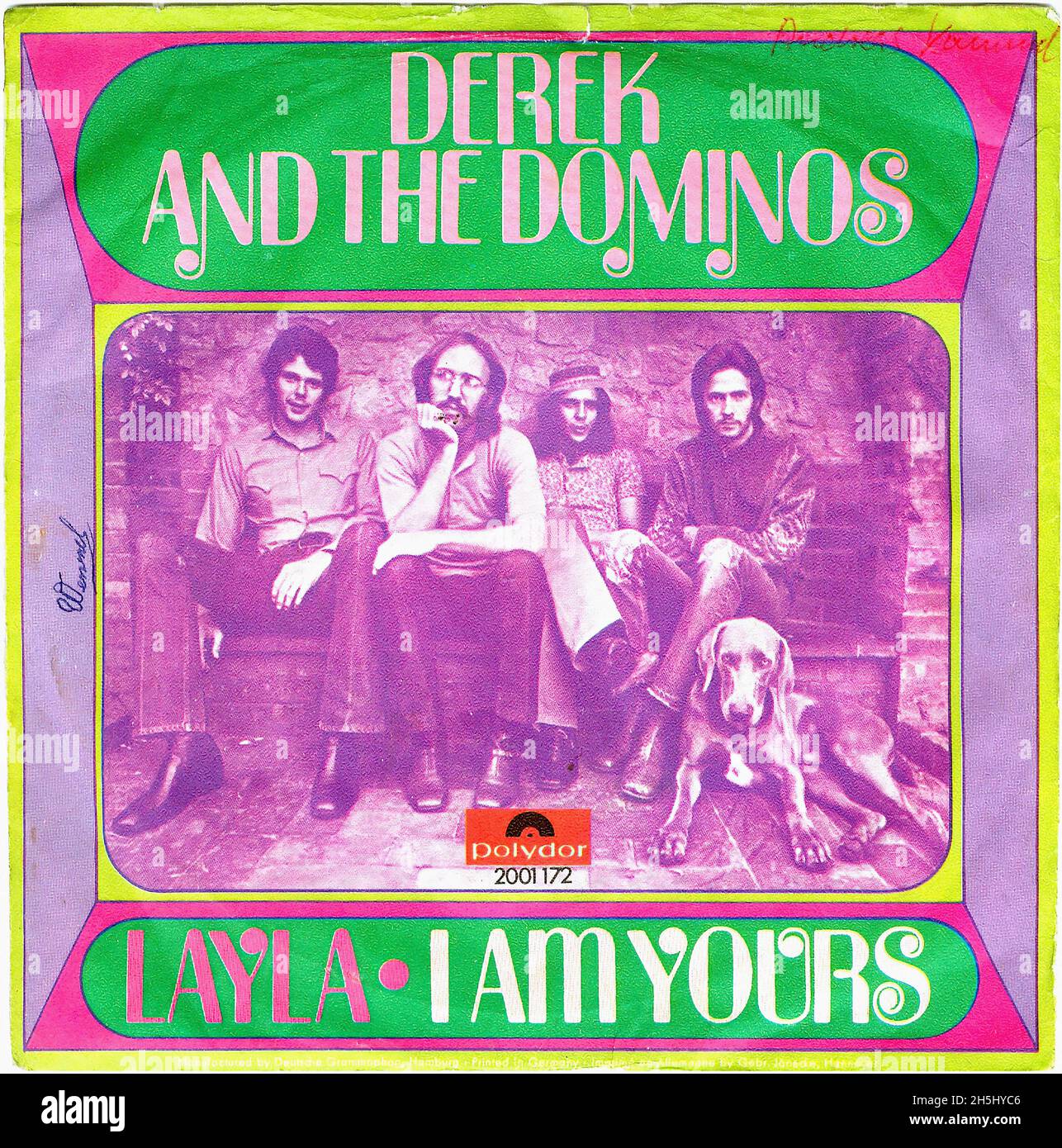 Vintage single record cover - Clapton, Eric alias Derek & The Dominos - Layla  - D - 1970 Stock Photo