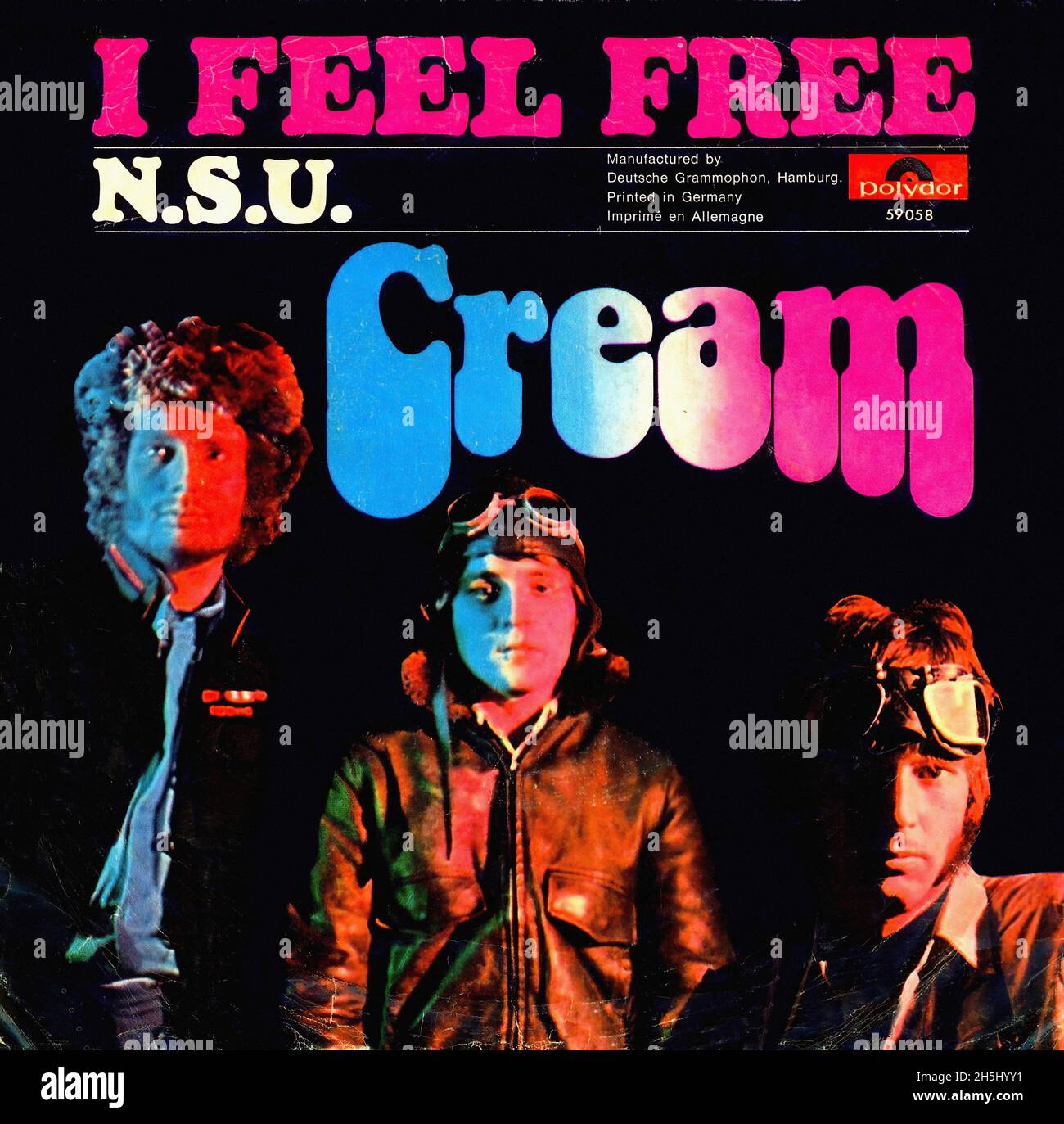 Vintage single record cover - Cream - I Feel Free - D - 1966 Stock