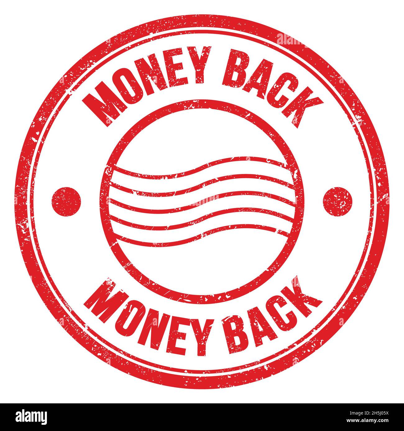 MONEY BACK word written on red round postal stamp sign Stock Photo Alamy