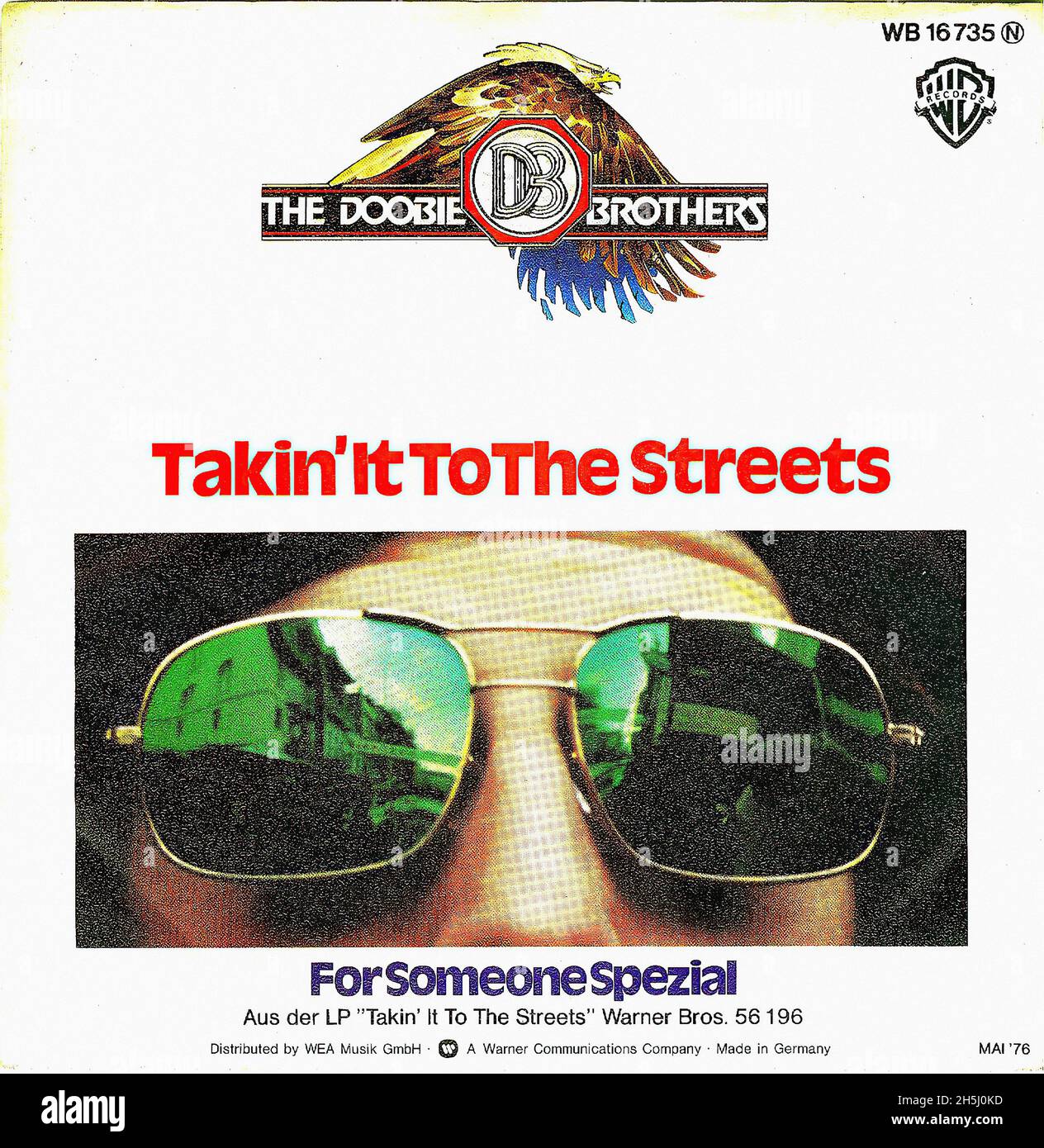 Vintage single record cover Doobie Brothers, The Takin' It To The