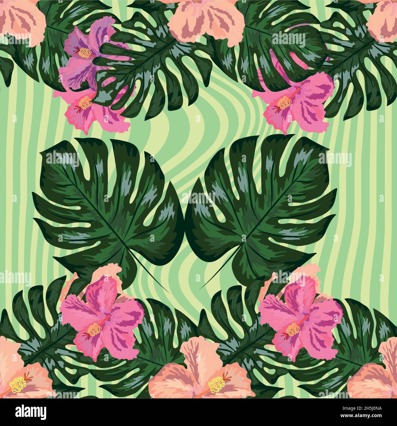 Floral exotic tropical seamless pattern tropic hawaiian wallpaper ...