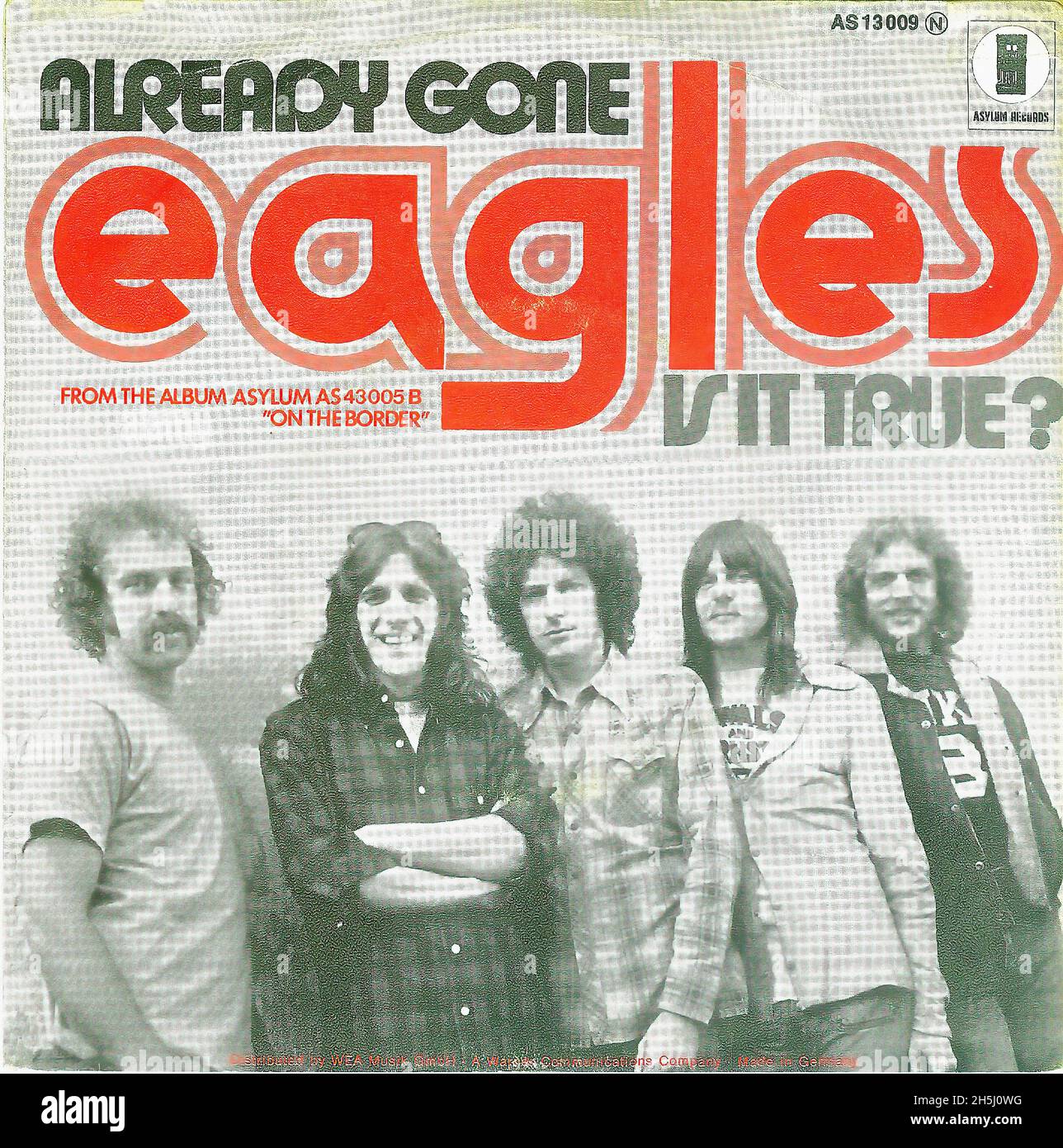 Vintage single record cover - Eagles - Already Gone - D - 1974 Stock Photo  - Alamy