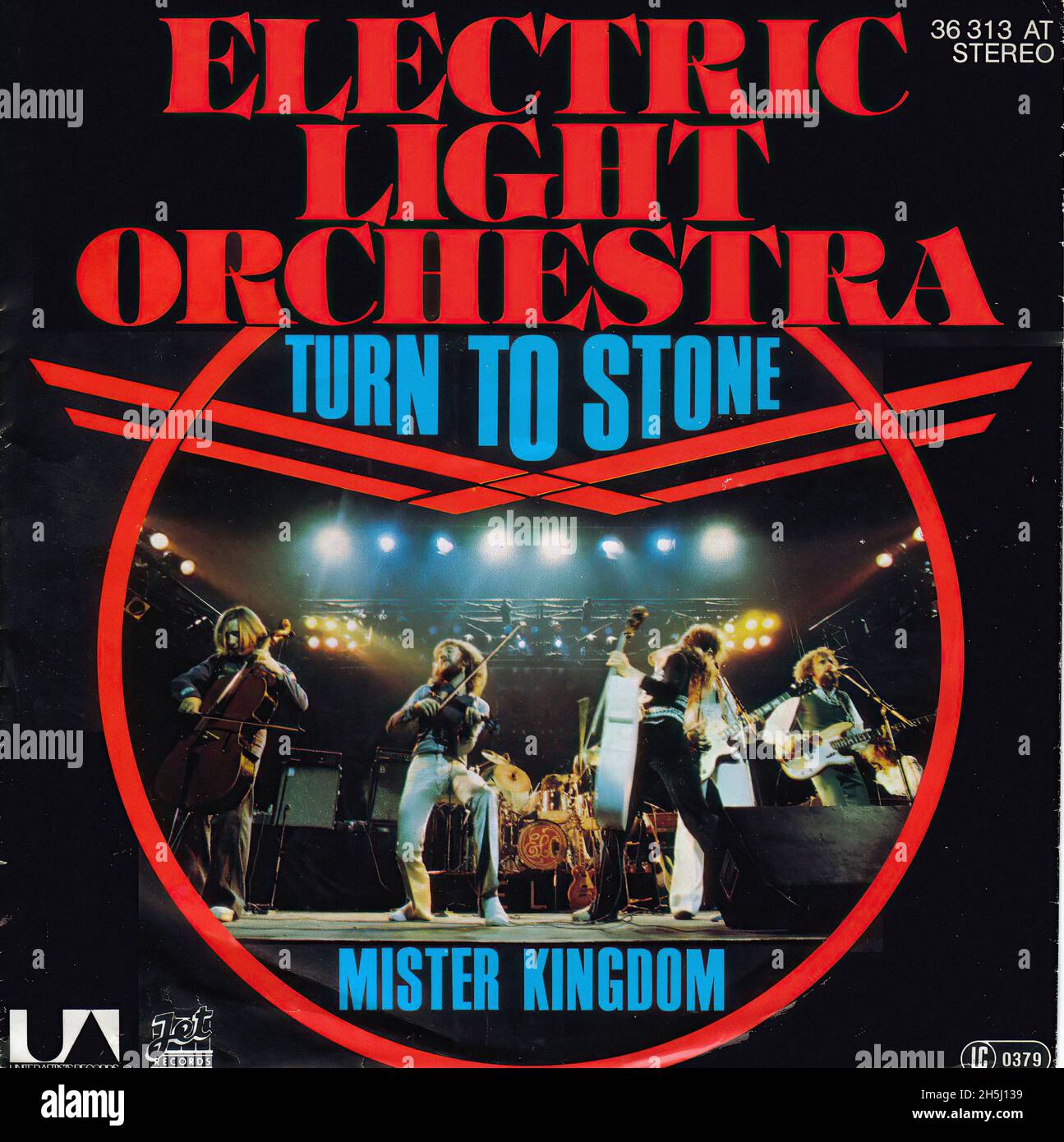 Vintage single record cover - Electric Light Orchestra - Turn To Stone -  1974 Stock Photo - Alamy
