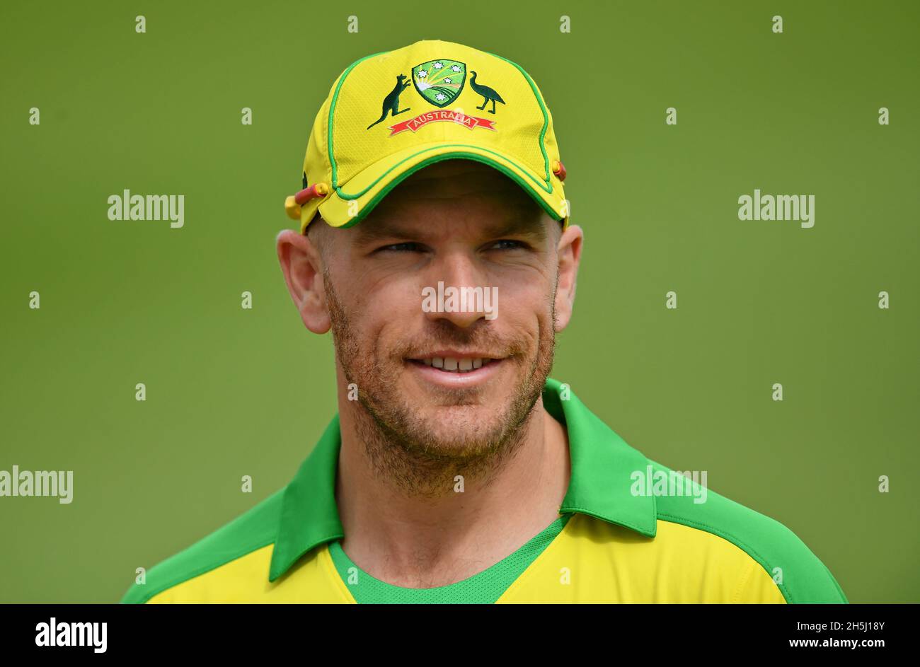 File photo dated 06-09-2020 of Australia's Aaron Finch during the second Vitality IT20 match at the Ageas Bowl, Southampton. Australia captain Aaron Finch insists he has had unwavering belief in his side at the T20 World Cup despite feeling they were being written off in some quarters. Issue date: Wednesday November 10, 2021. Stock Photo