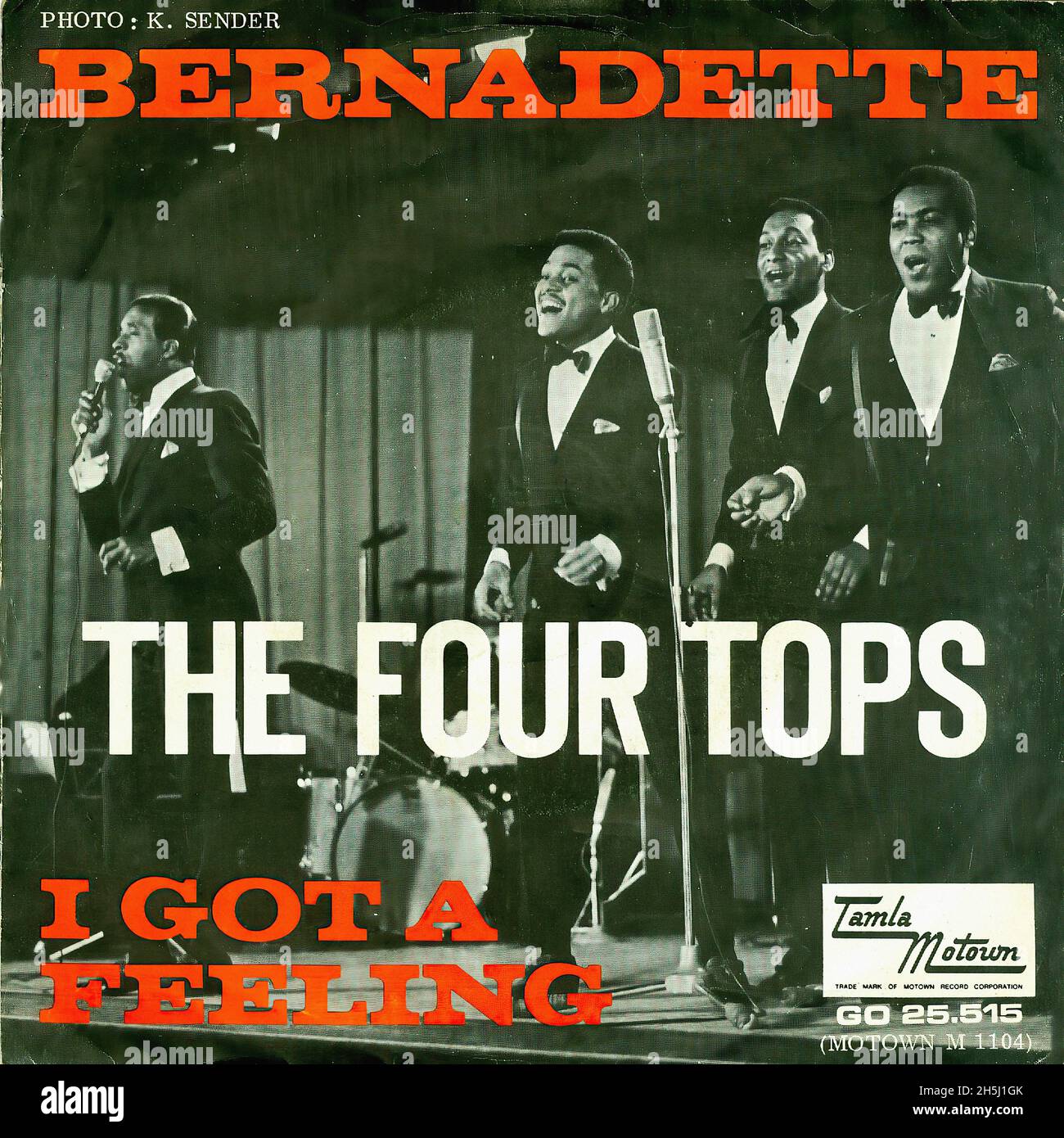 Vintage single record cover - Four Tops, The - Bernadette  - NL - 1967 Stock Photo