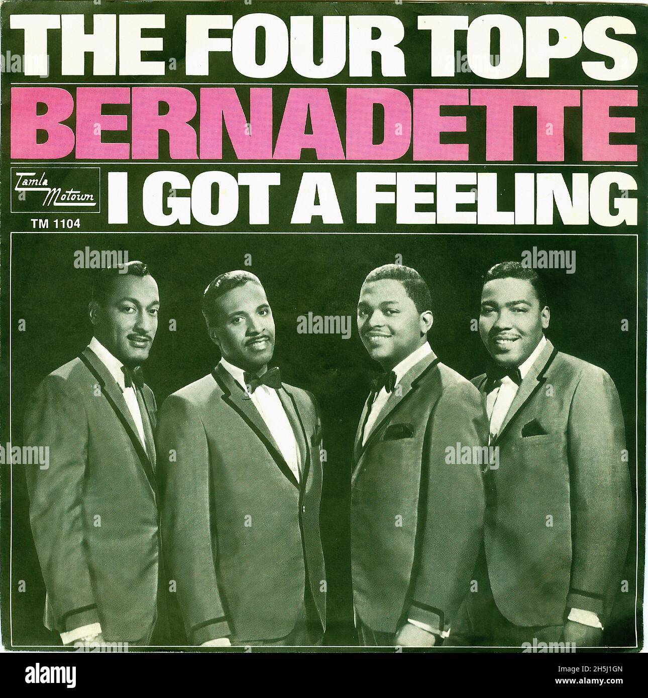 Vintage single record cover - Four Tops, The - Bernadette  - D - 1967 Stock Photo