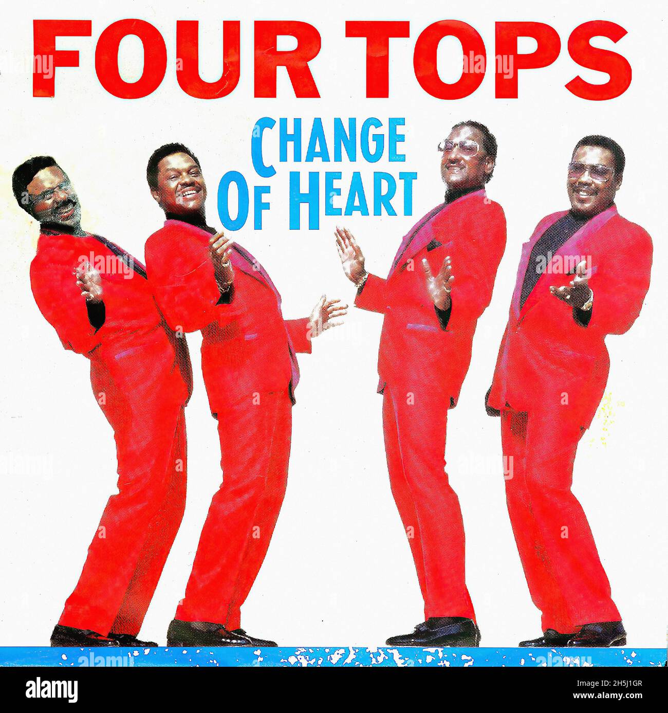Vintage single record cover - Four Tops, The - Change Of Heart - D - 1989 02 Stock Photo