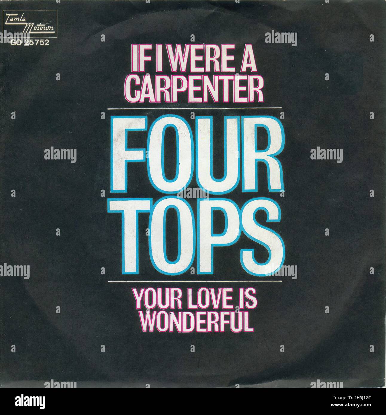Vintage single record cover - Four Tops - If I Were A Carpenter - 1968 Stock Photo