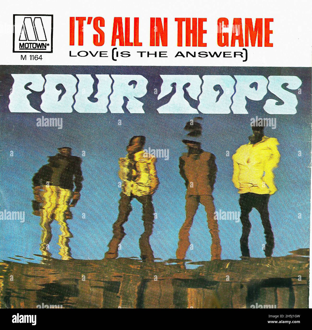 Vintage single record cover - Four Tops, The - It's All In The Game - US - 1970 Stock Photo