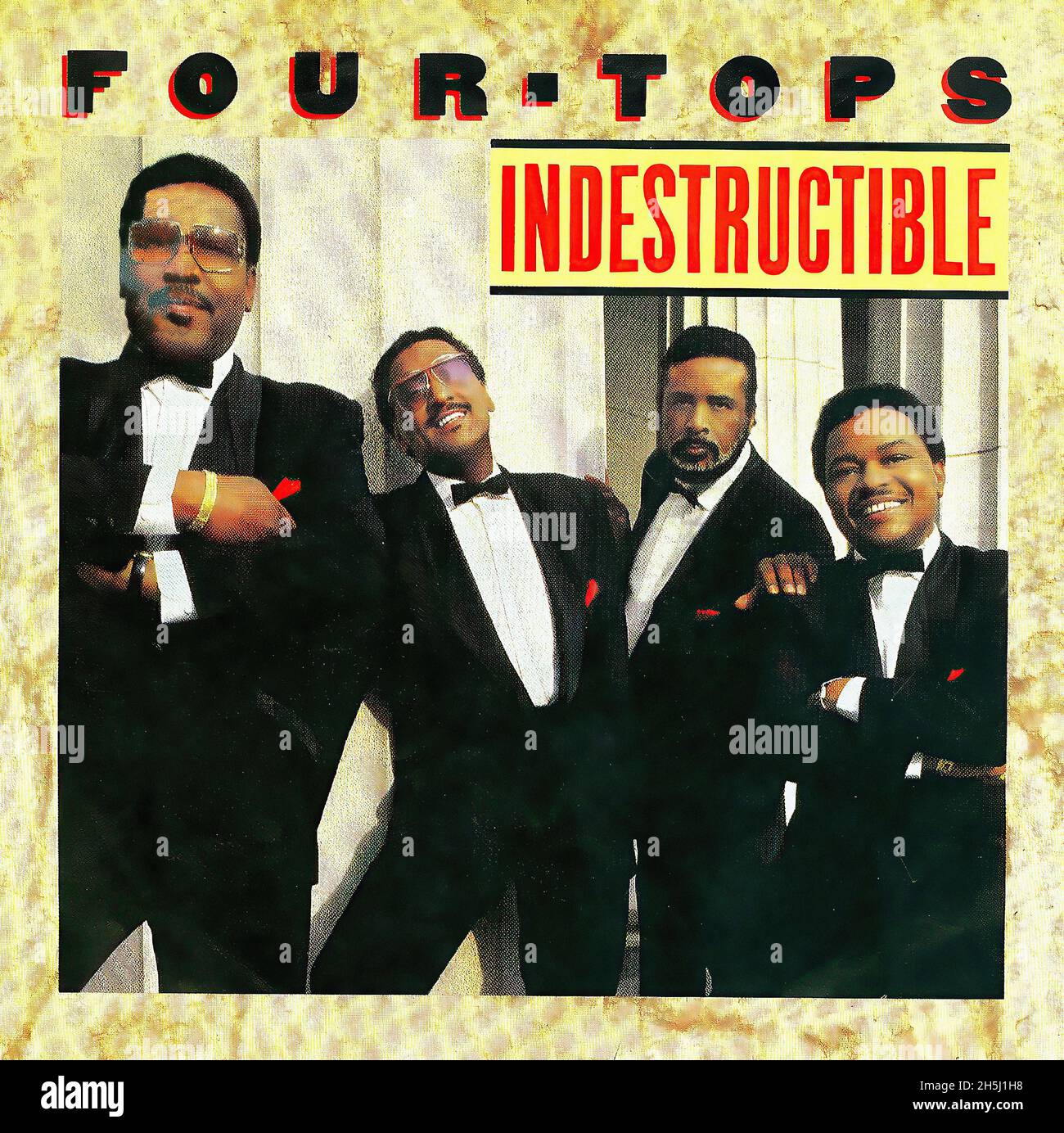 Vintage single record cover - Four Tops, The - Indestructible - D - 1988 Stock Photo