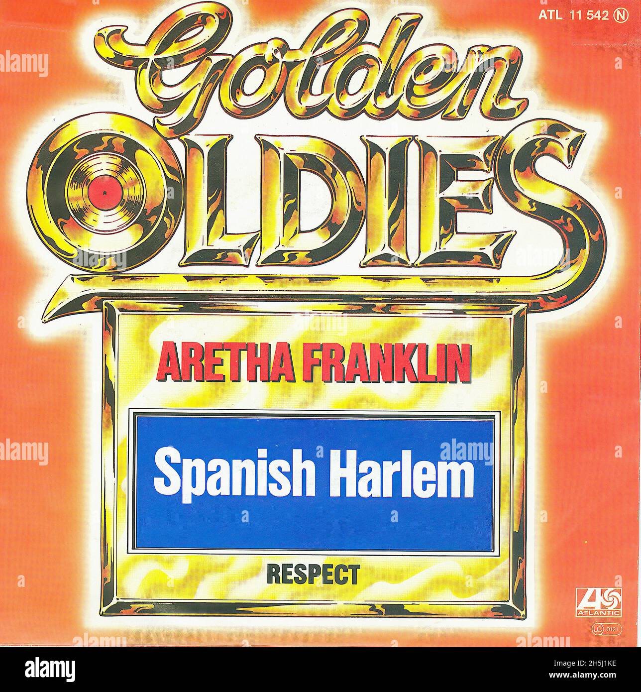 Vintage single record cover - Franklin, Aretha - Spanish Harlem - D -1971- late 70s release Stock Photo