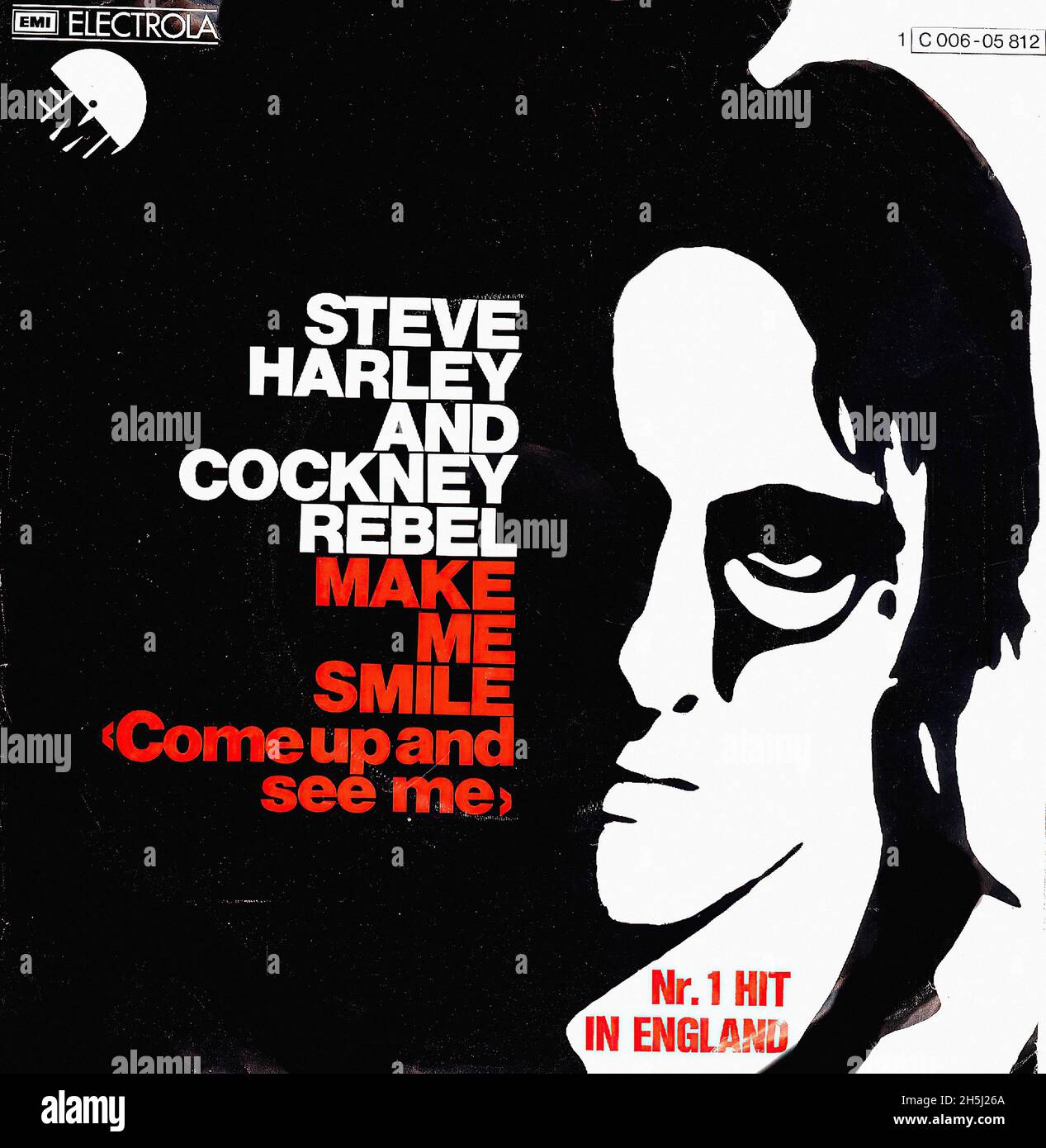 Vintage single record cover - Harley, Steve & Cockney Rebel - Make Me Smile - D - 1975 Stock Photo
