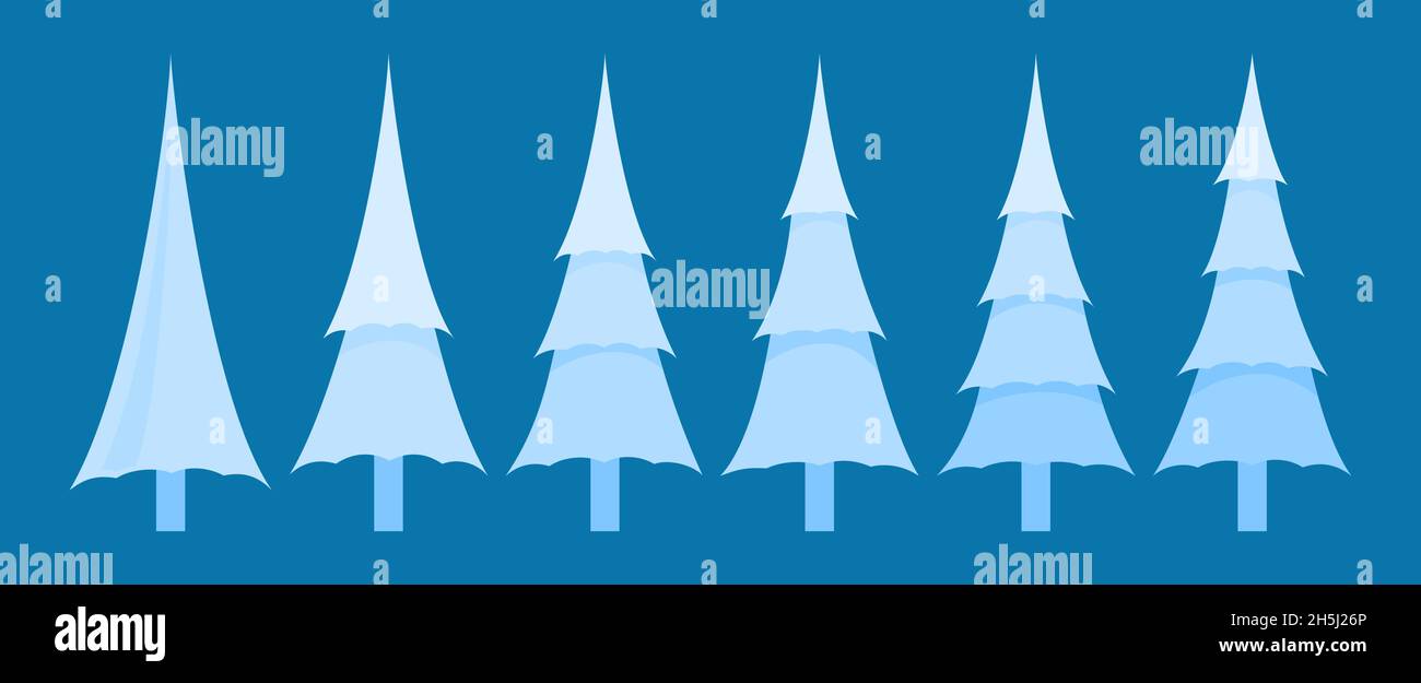 Fir trees set Stock Vector Image & Art - Alamy