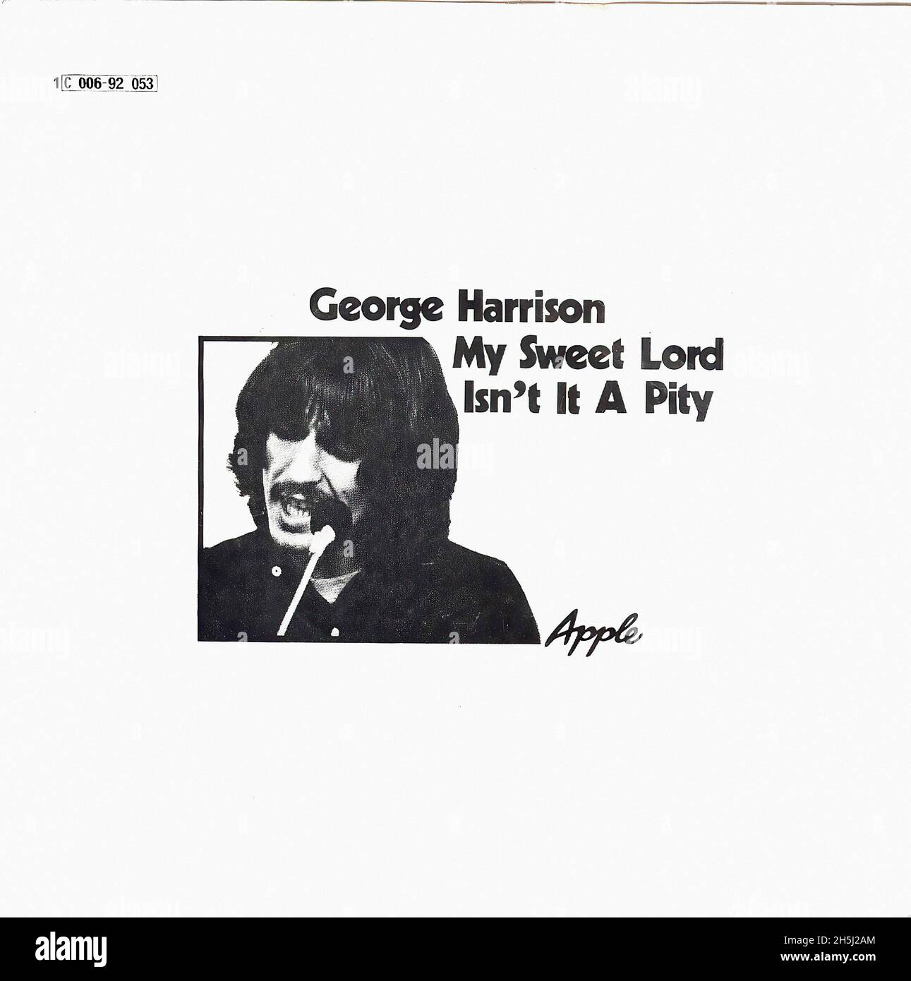 Vintage single record cover - Harrison, George - My Sweet Lord - D - 1970 Stock Photo