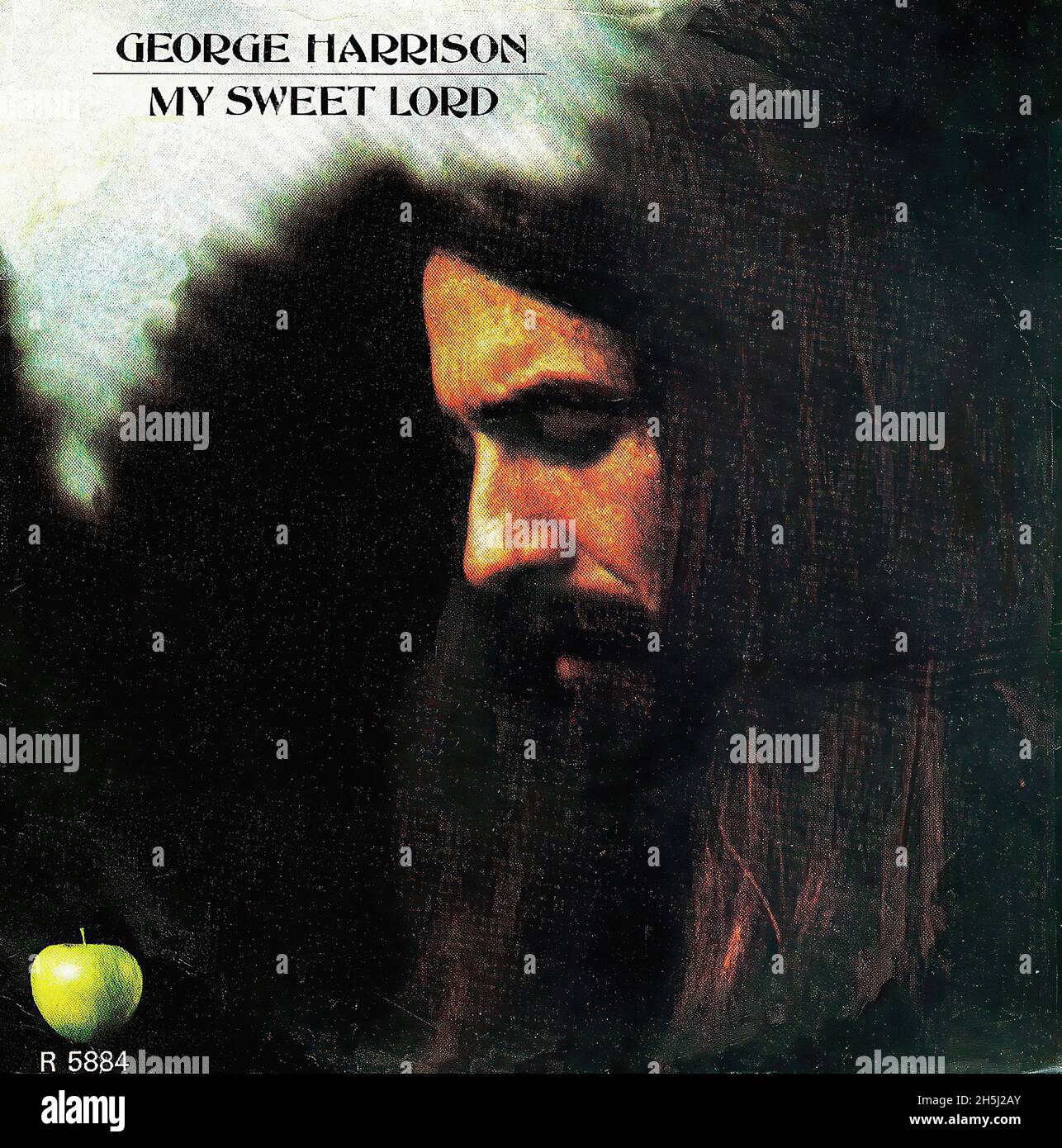 Vintage single record cover - Harrison, George - My Sweet Lord - UK - 1970 Stock Photo