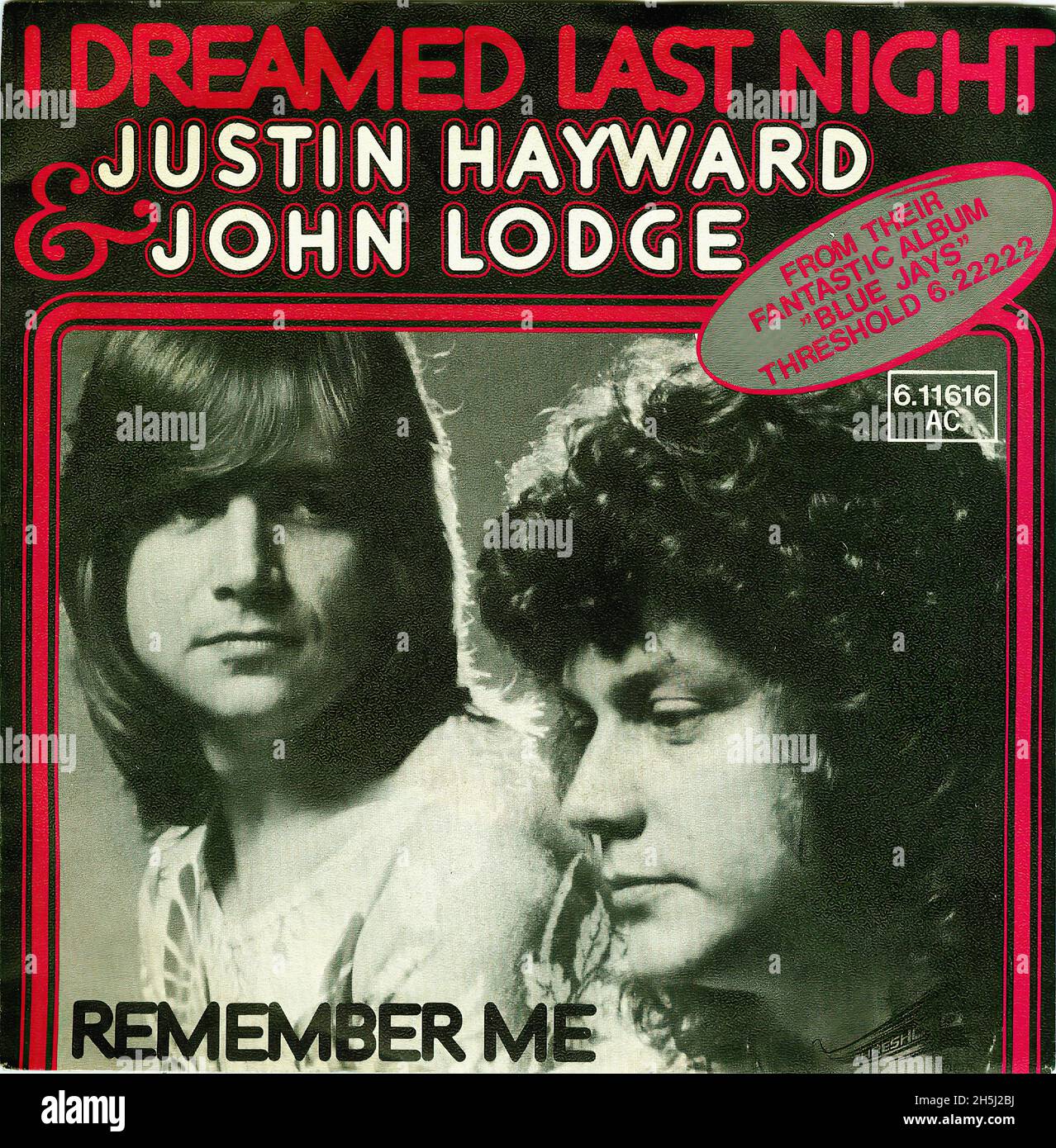 Vintage single record cover - Hayward, Justin - I Dreamed Last Night - D - 1975 Stock Photo