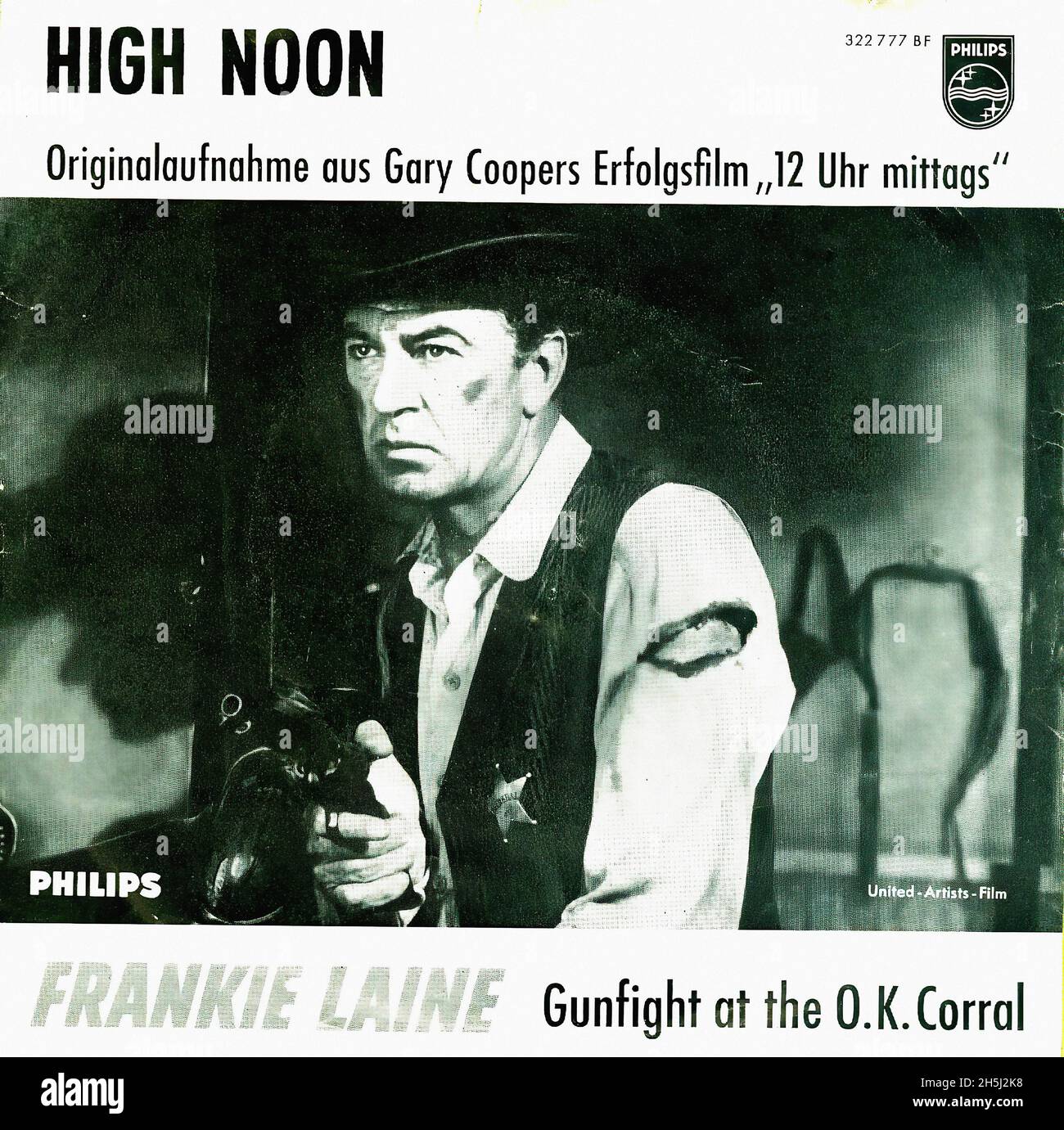 Vintage single record cover - High Noon - Laine, Frankie - High Noon - D - 1961 Stock Photo