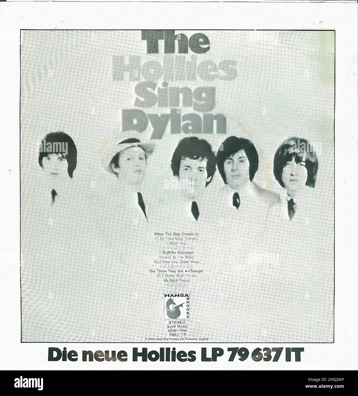 Vintage single record cover - Hollies, The - He Ain't Heavy He's My Brother - D - 1969 01 Stock Photo