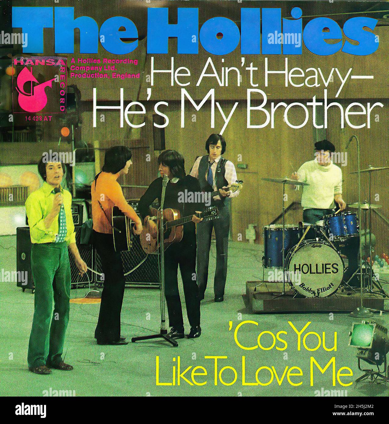 Vintage single record cover - Hollies, The - He Ain't Heavy He's My Brother - D - 1969 02 Stock Photo
