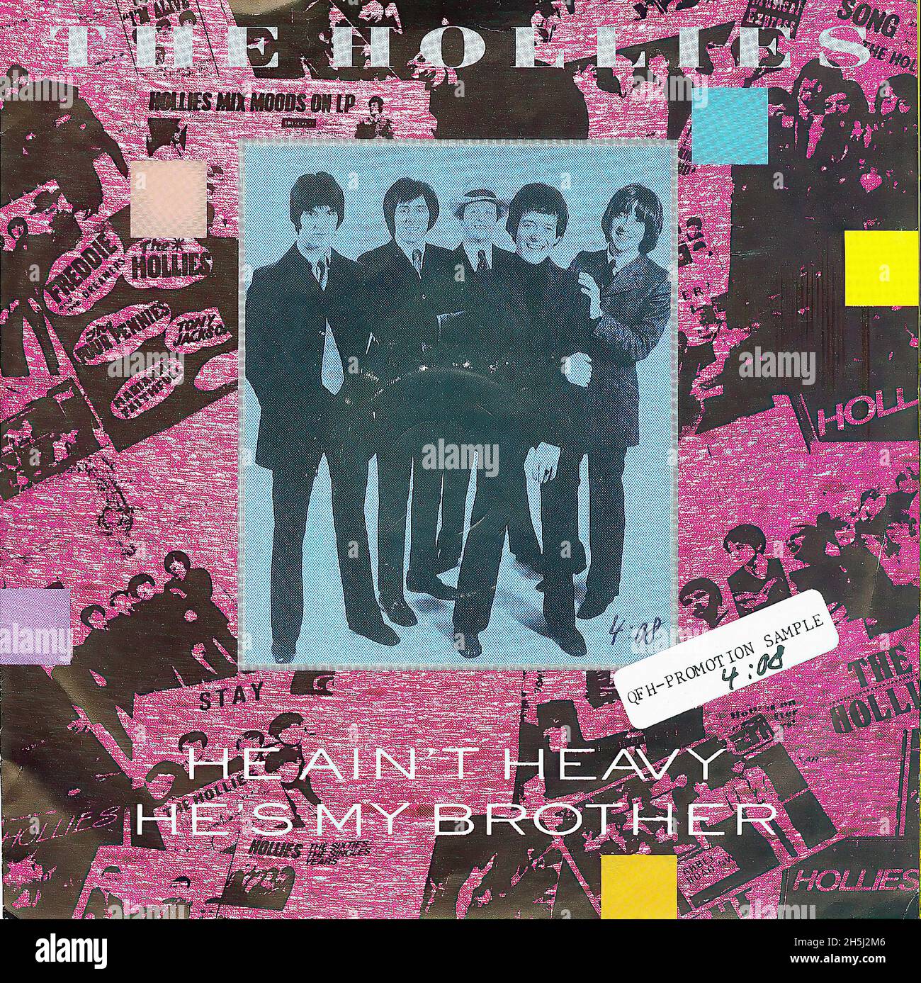 Vintage single record cover - Hollies, The - He Ain't Heavy He's My Brother - UK - 1969  - ReRelease 1988 02 Stock Photo