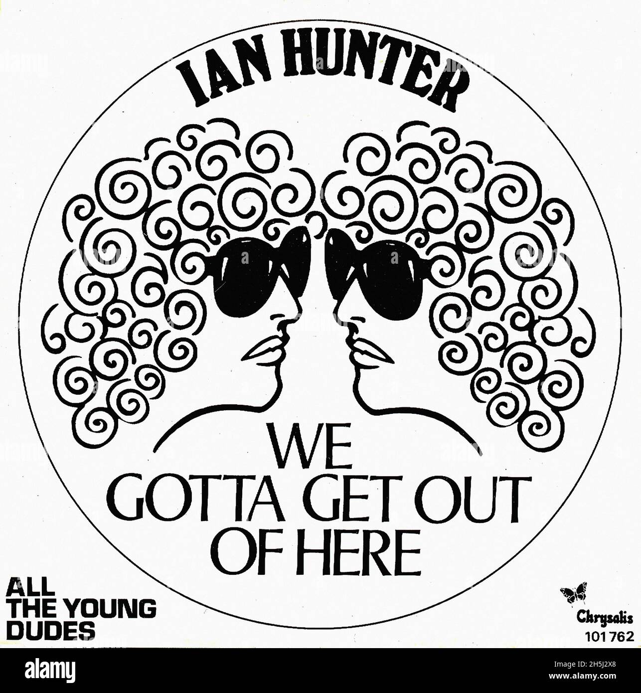 Vintage single record cover - Hunter, Ian - We Gotta Get Out Of Here - NL - 1980 00002 Stock Photo