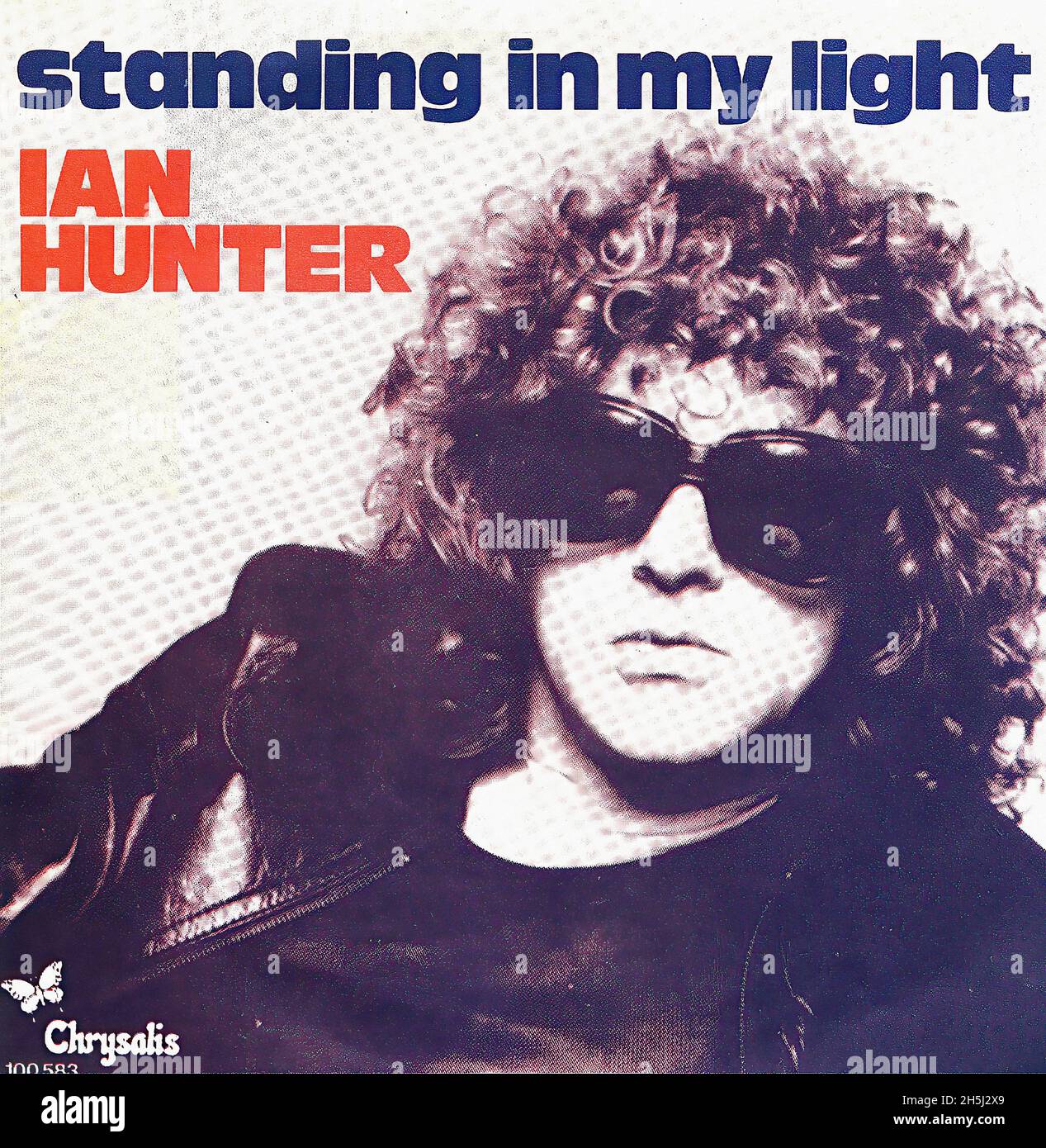 Vintage single record cover - Hunter, Ian - Standing In My Light - NL - 1979 Stock Photo