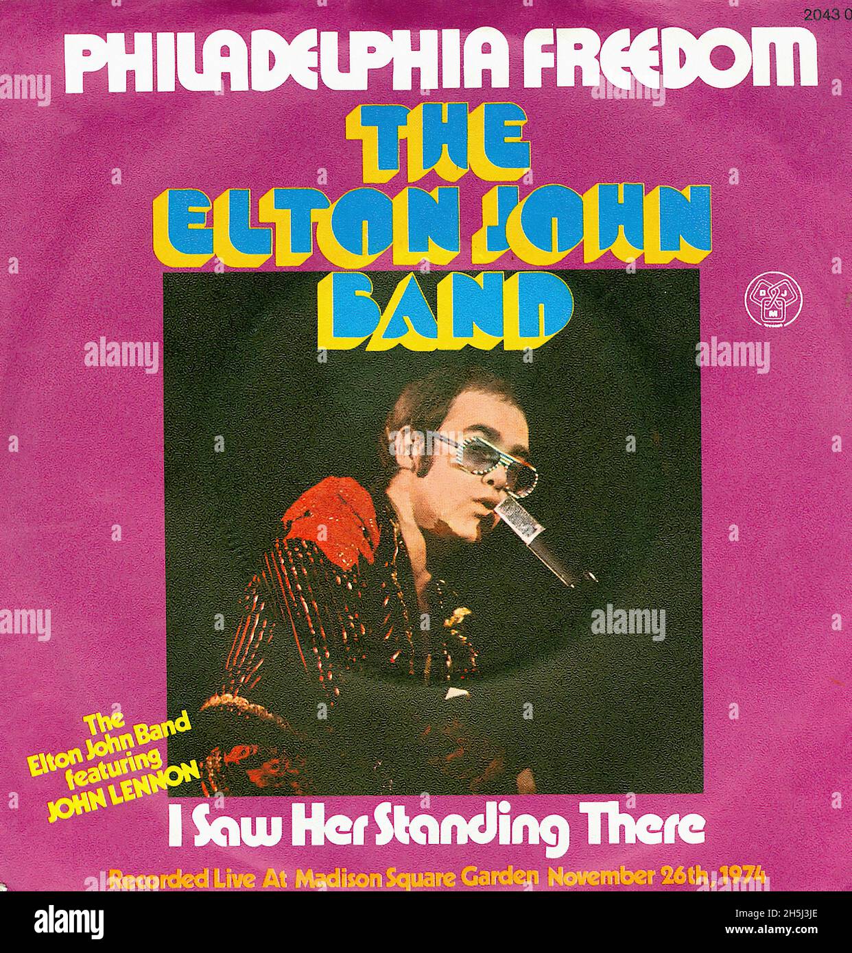 Vintage single record cover John, Elton Philadelphia Freedom D