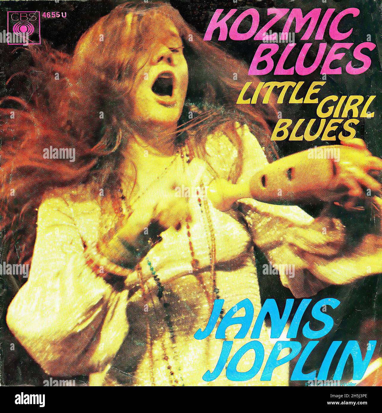 Vintage single record cover - Joplin, Janis - Kozmic Blues - D -1969 Stock Photo